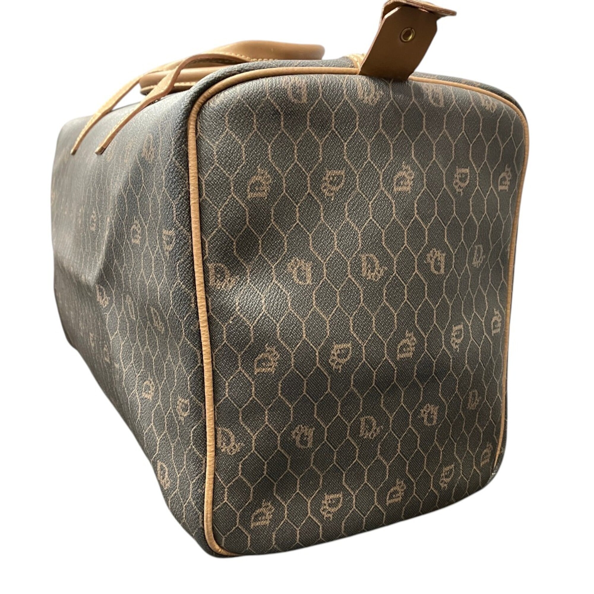 Christian Dior Dark Brown Pvc Boston Bag (Pre-Owned)