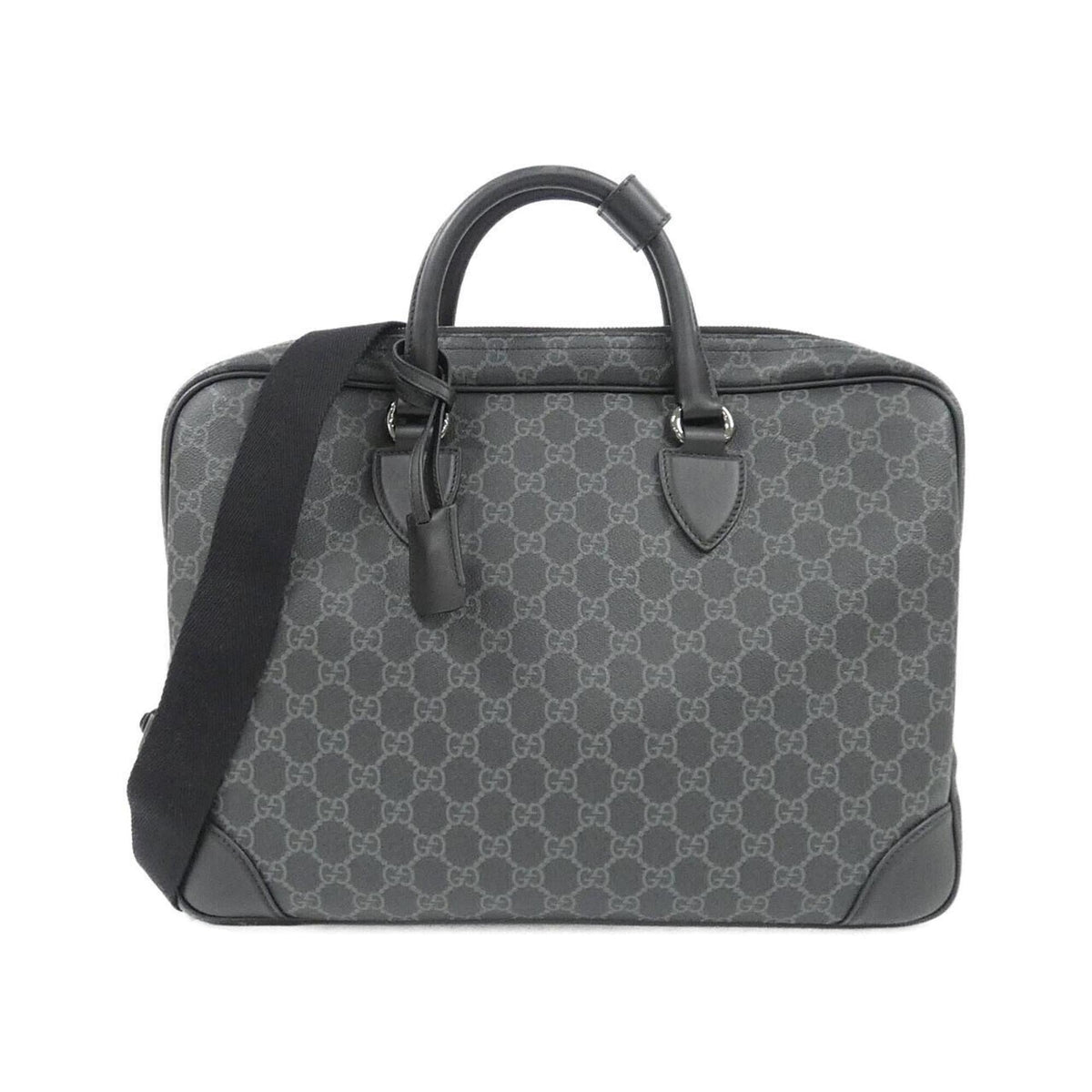 Gucci Black Coated Canvas Handbag (Pre-Owned)
