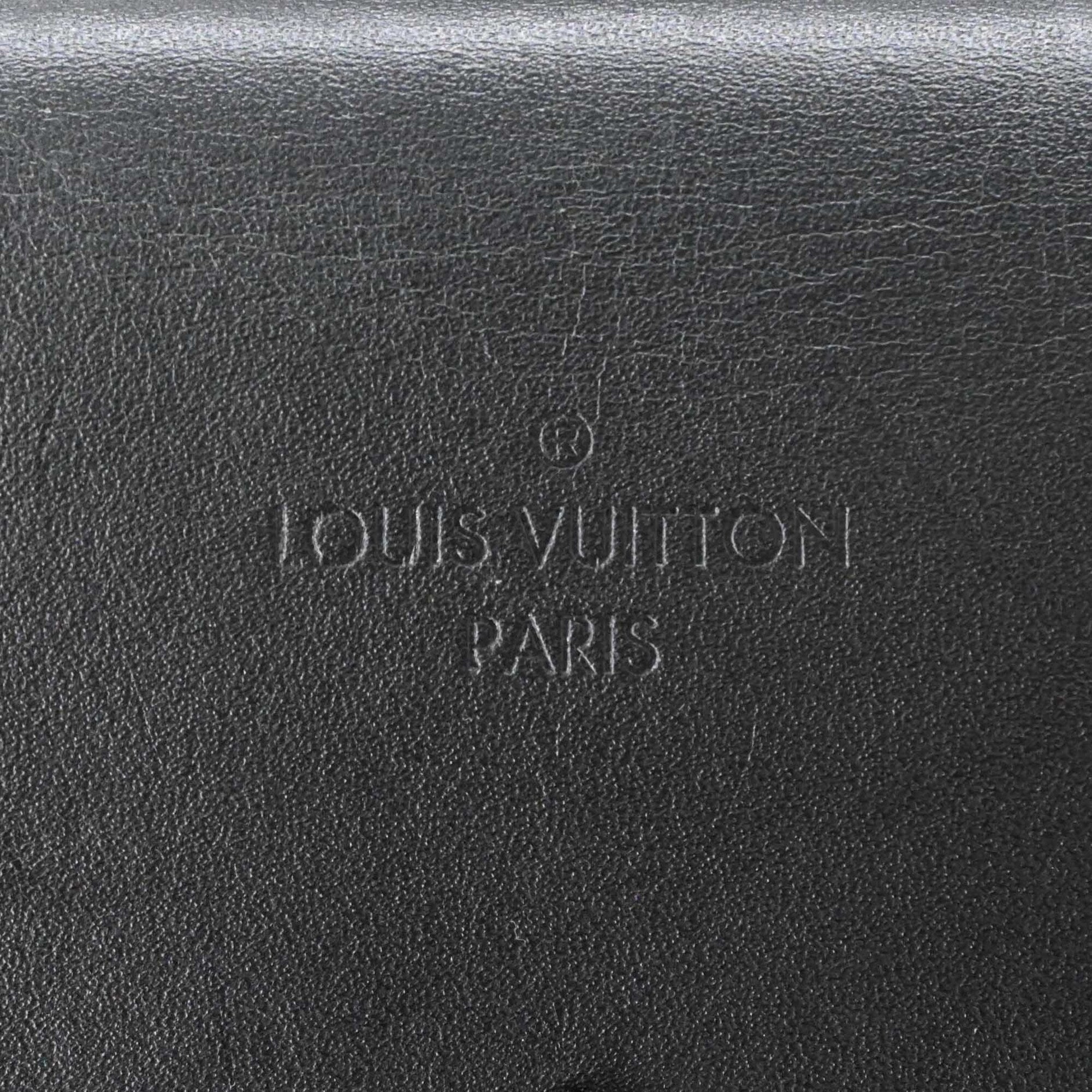 Louis Vuitton Black Brown Leather Backpack (Pre-Owned)