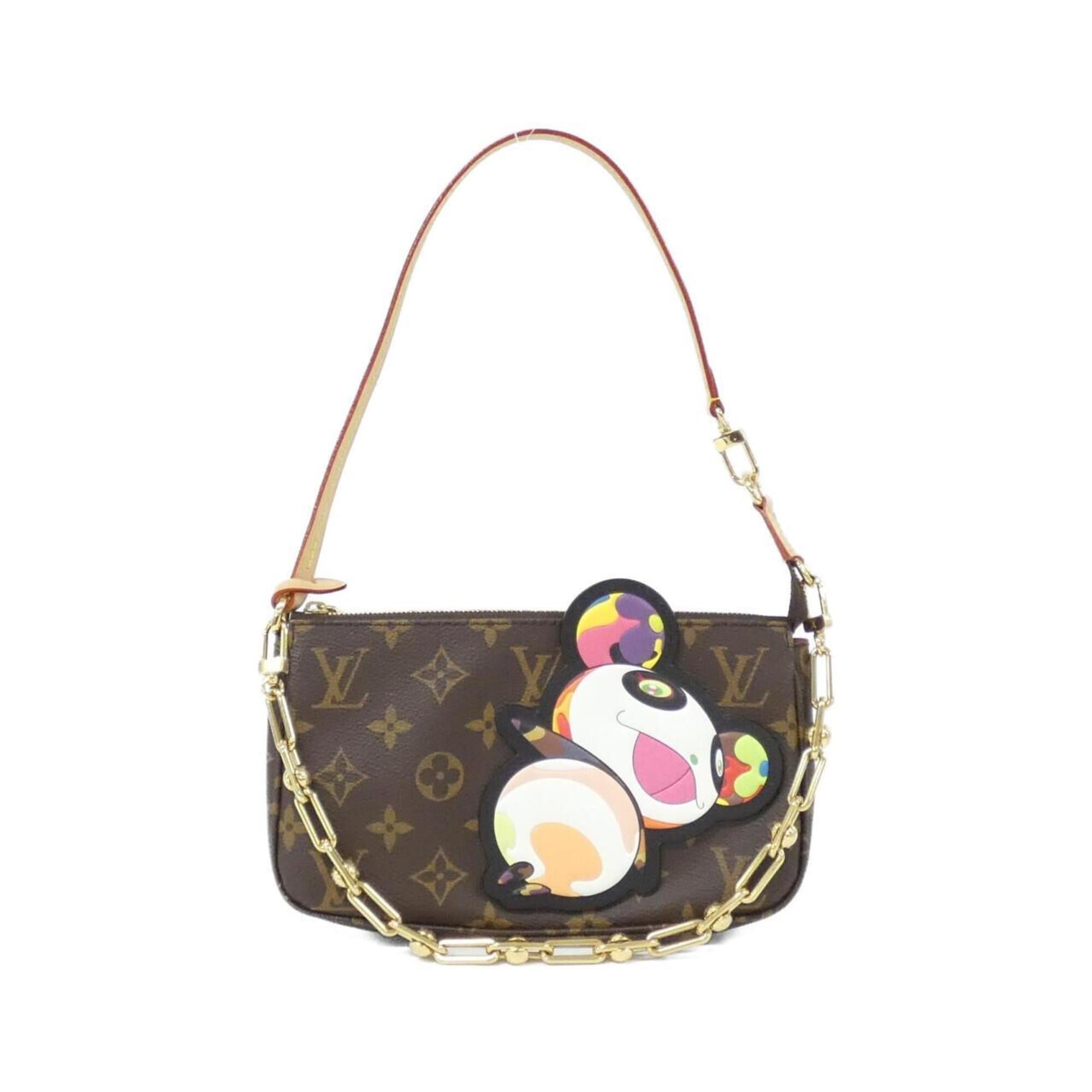 Louis Vuitton Marron Coated Canvas Pochette Pouch (Pre-Owned)