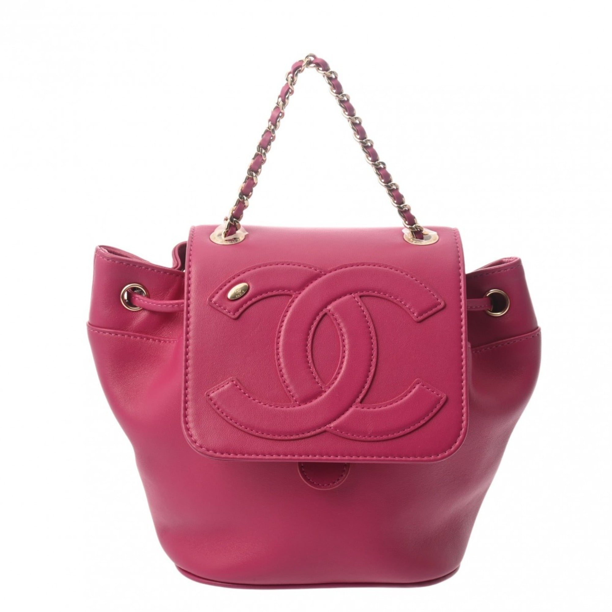 Chanel Purple Leather Backpack (Pre-Owned)