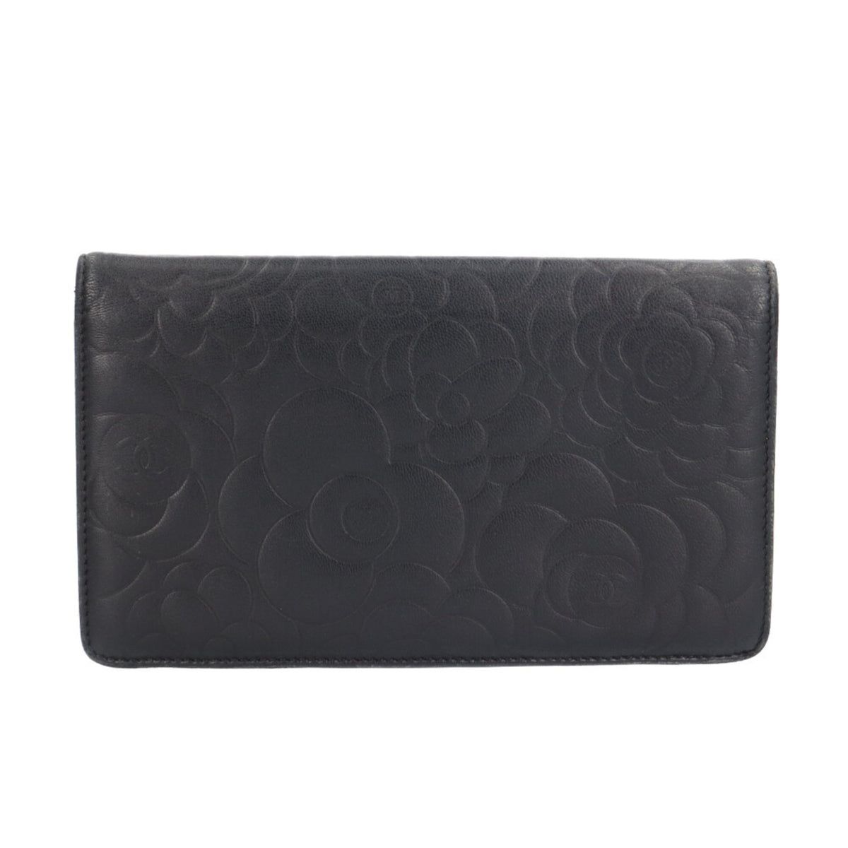 Chanel Black Leather Wallet (Bi-Fold) (Pre-Owned)