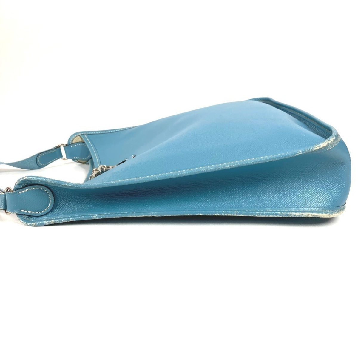 Hermes Vespa Blue Leather Pochette Shoulder Bag (Pre-Owned)