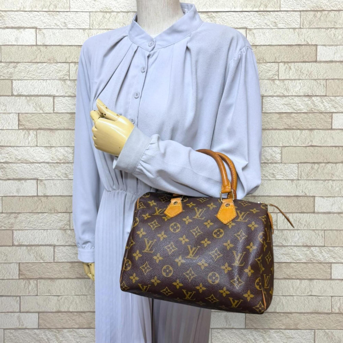 Louis Vuitton Brown Monogram Canvas Handbag (Pre-Owned)