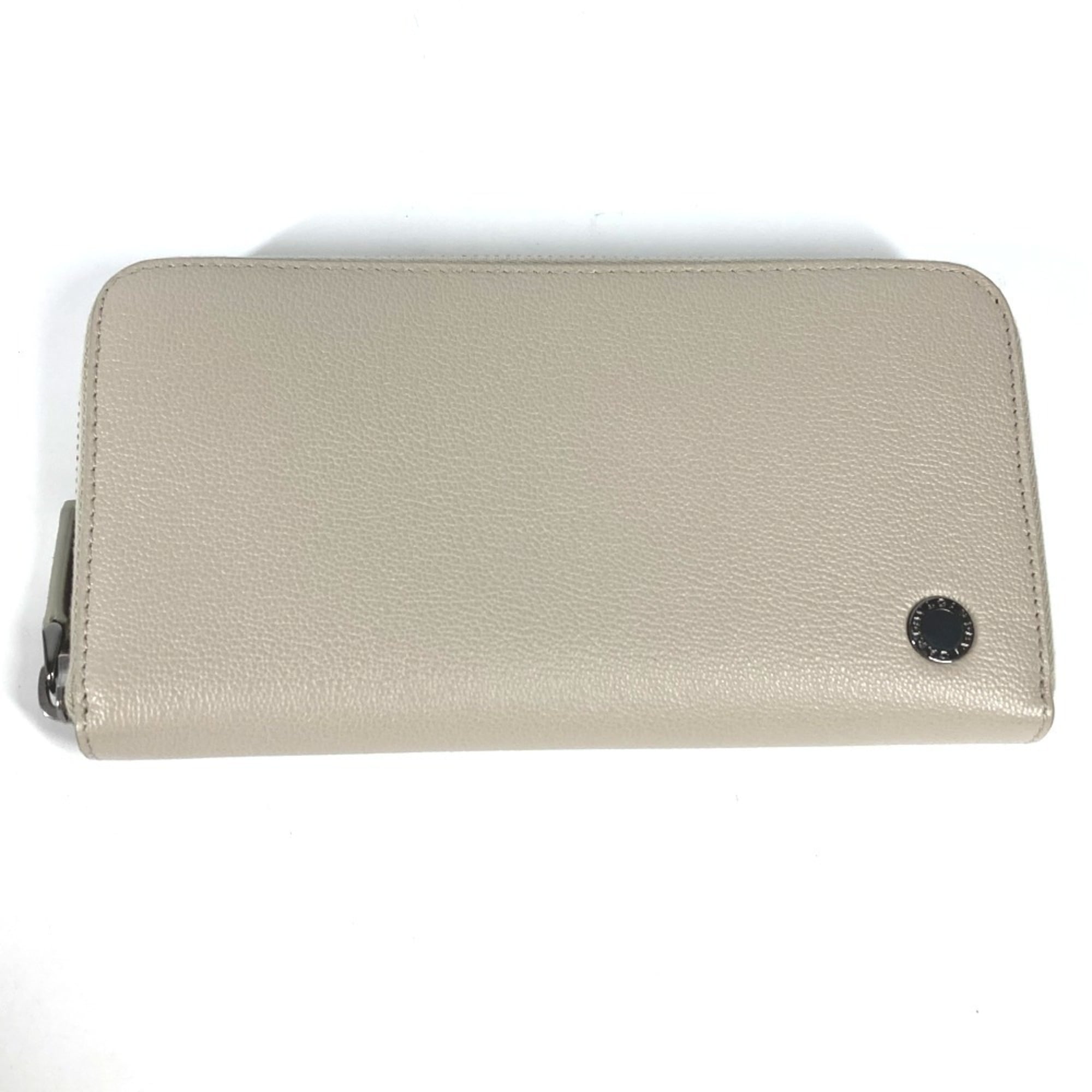 Bvlgari Ivory Leather Long Wallet (Bi-Fold) (Pre-Owned)