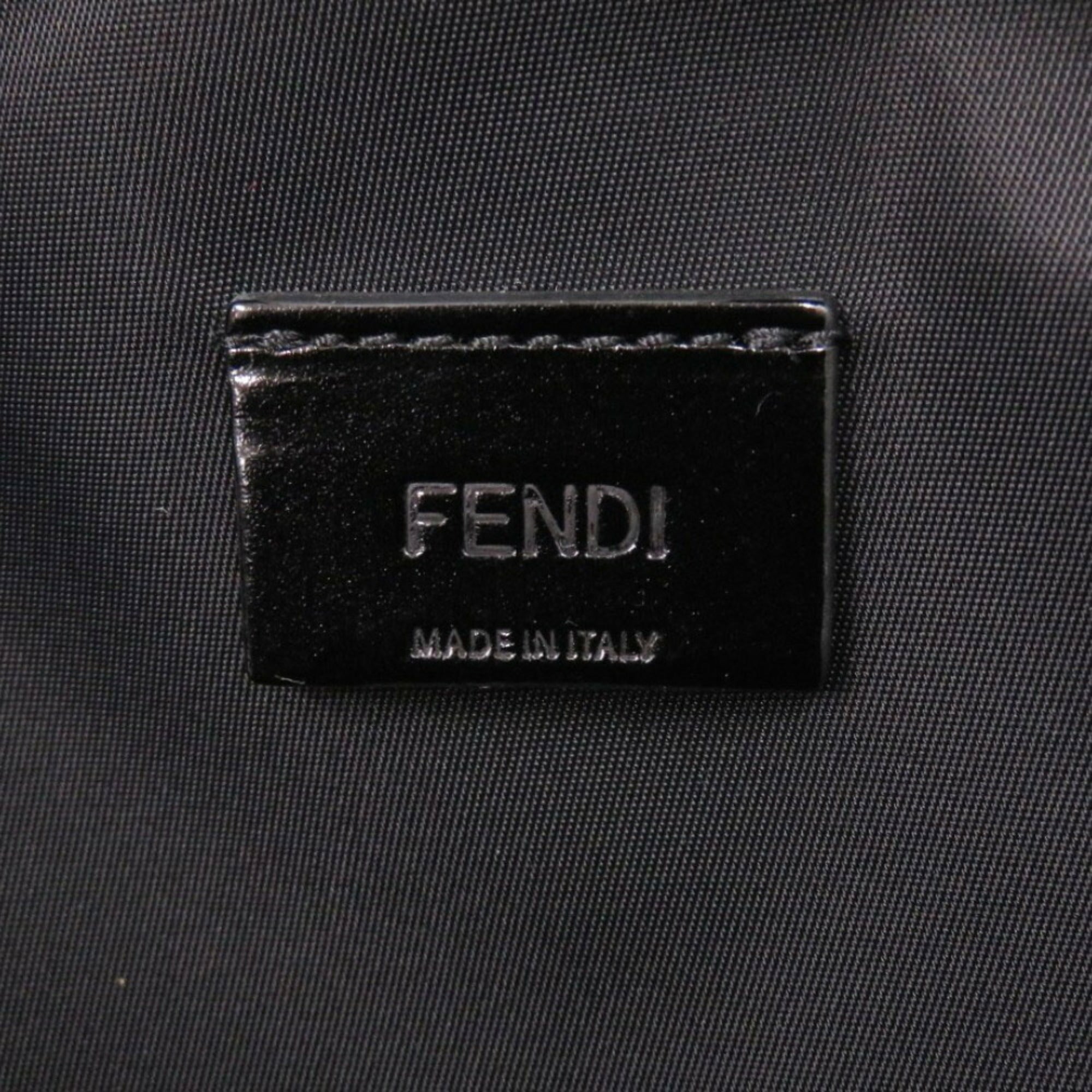 Fendi Light Blue Purple Yellow Fabric Leather Pouch (Pre-Owned)