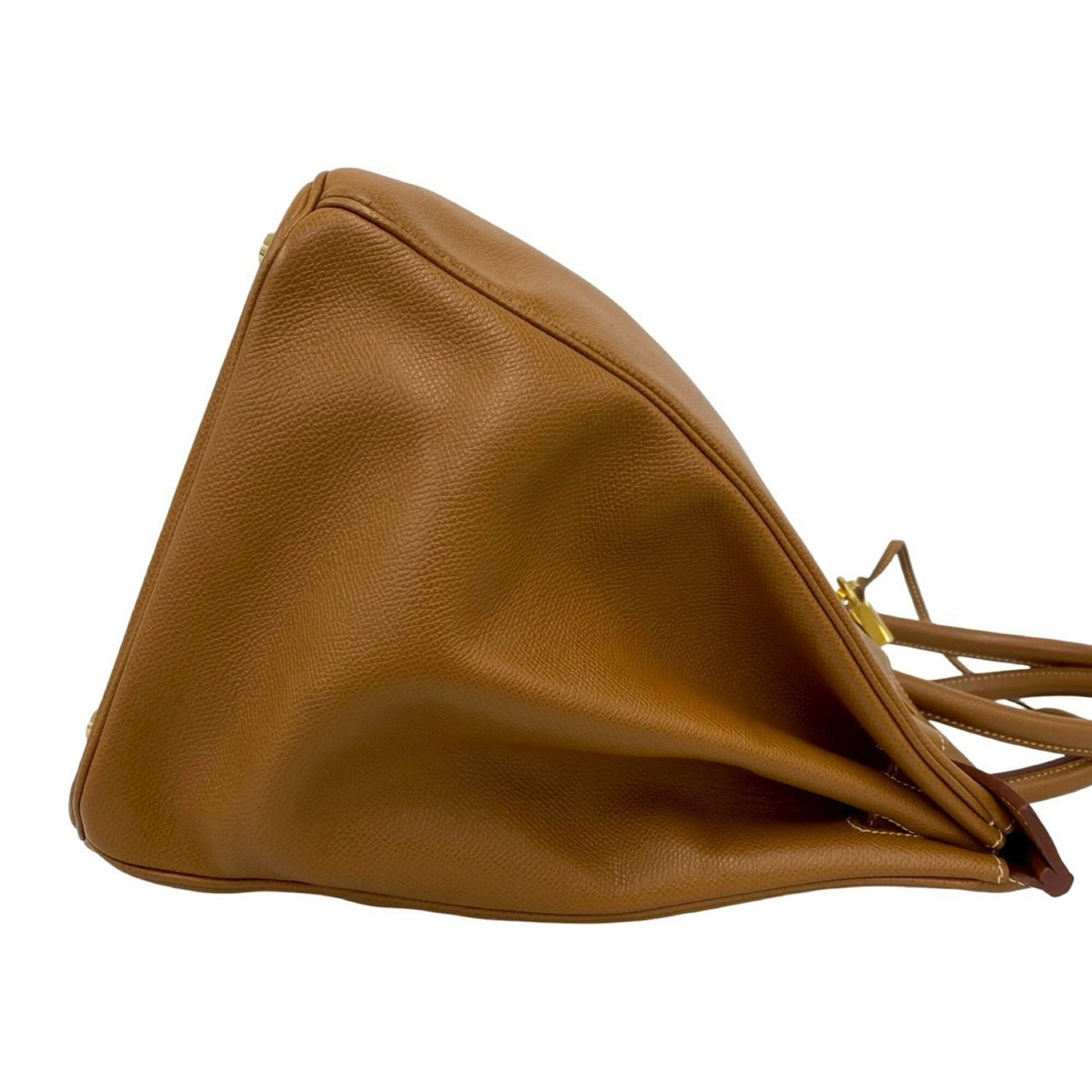 Hermes Gold Courchevel Leather Boston Bag Handbag Tote Bag (Pre-Owned)