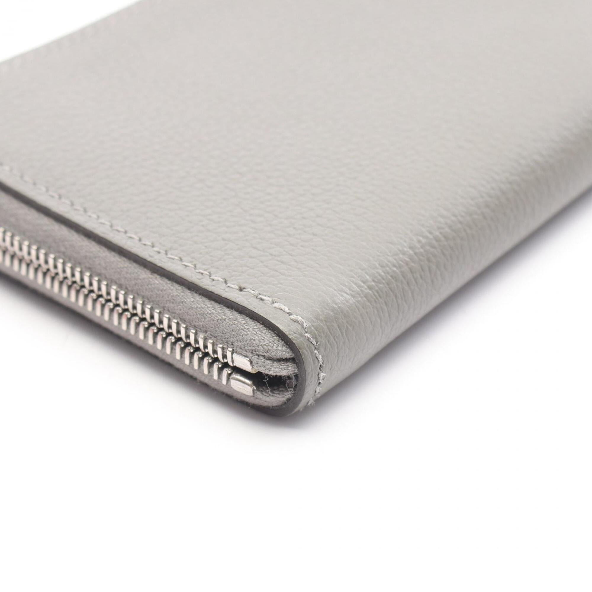 Hermes Gray Evercalf Leather Coin Purse/Coin Case (Pre-Owned)