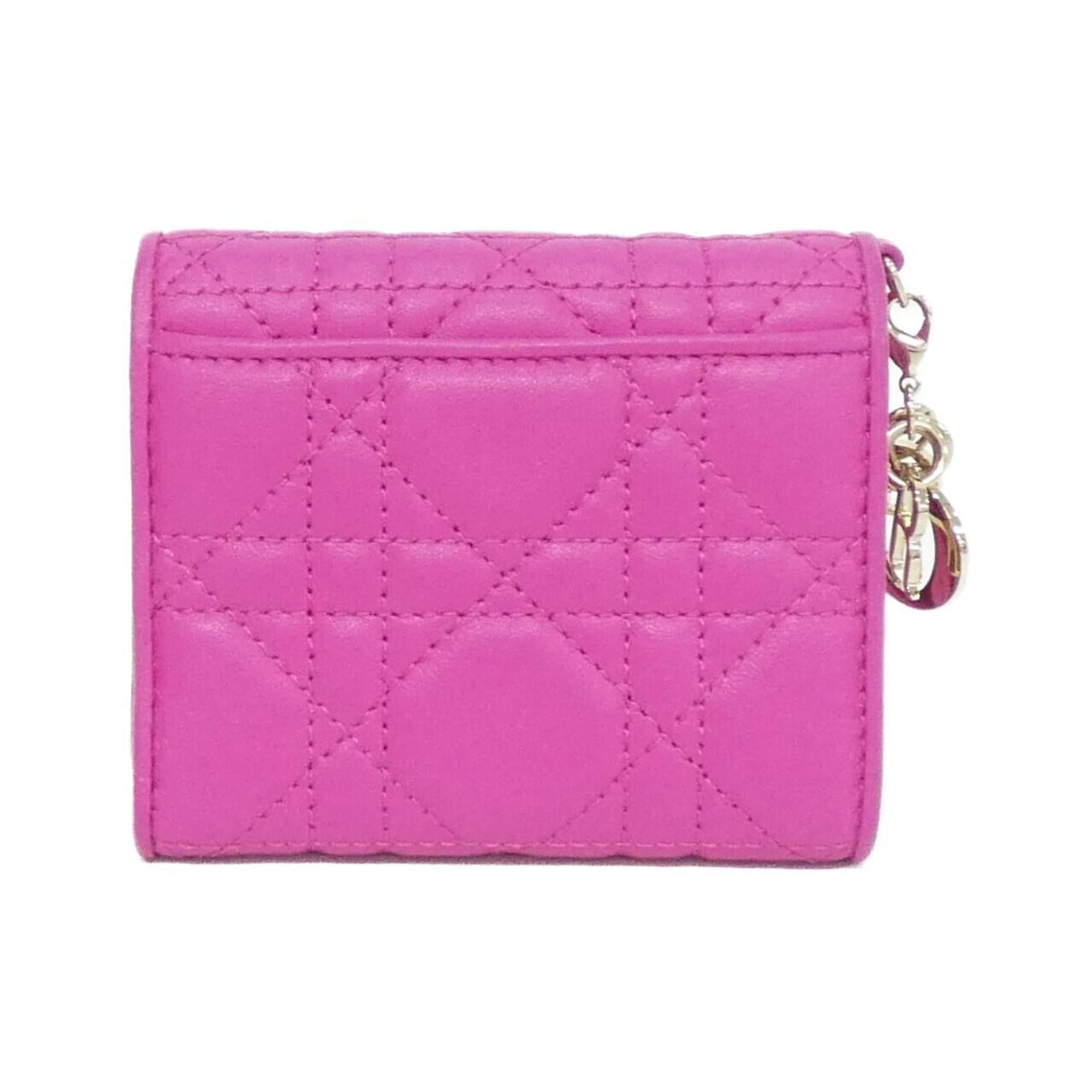 Christian Dior Pink Leather Wallet (Tri-Fold) (Pre-Owned)