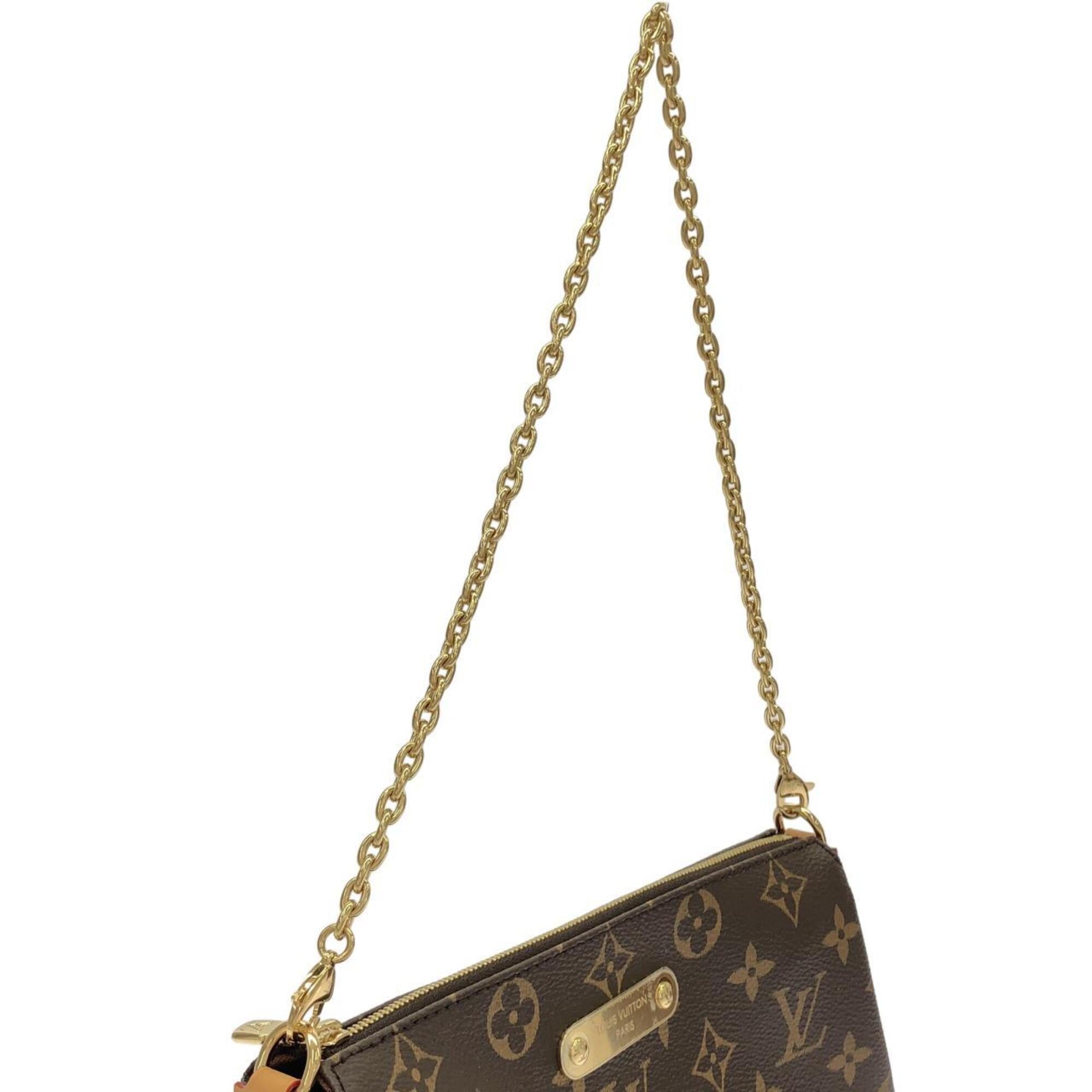 Louis Vuitton Marron Coated Canvas Pochette Shoulder Bag (Pre-Owned)