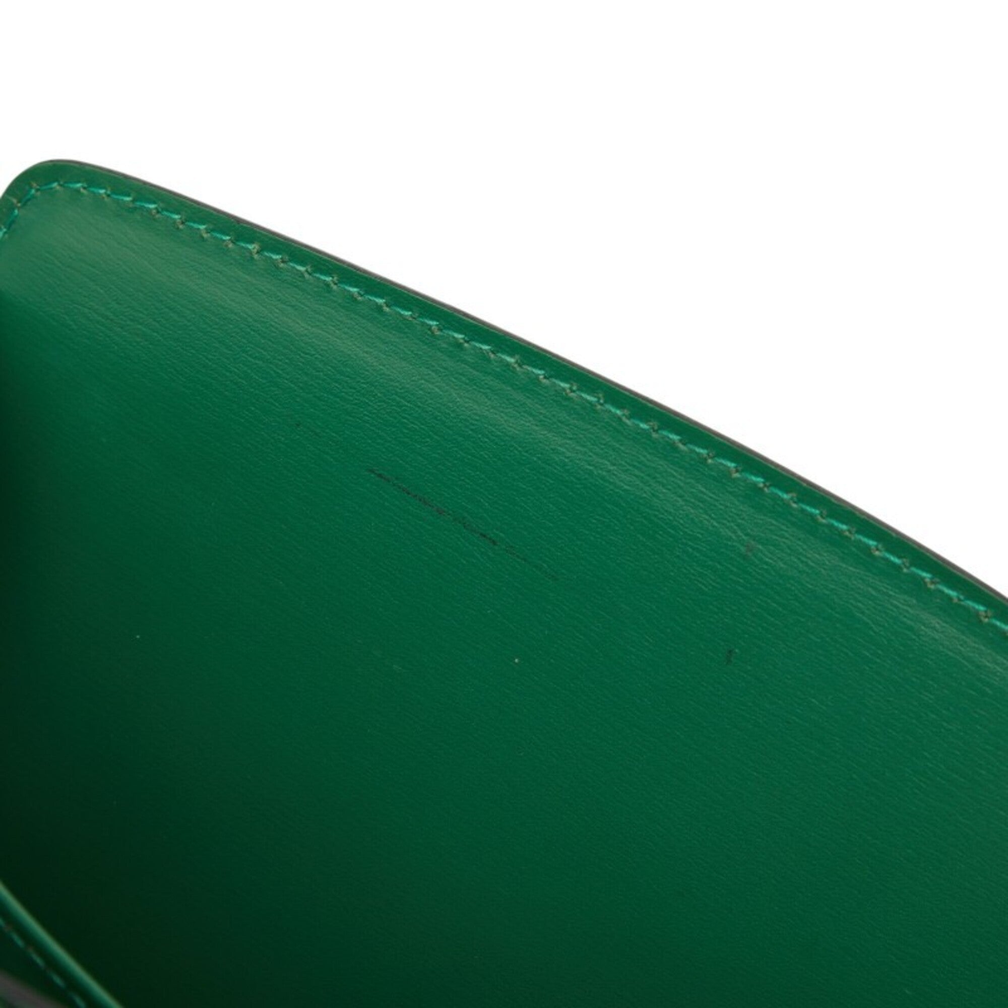 Louis Vuitton Borneo Green Leather Shoulder Bag (Pre-Owned)