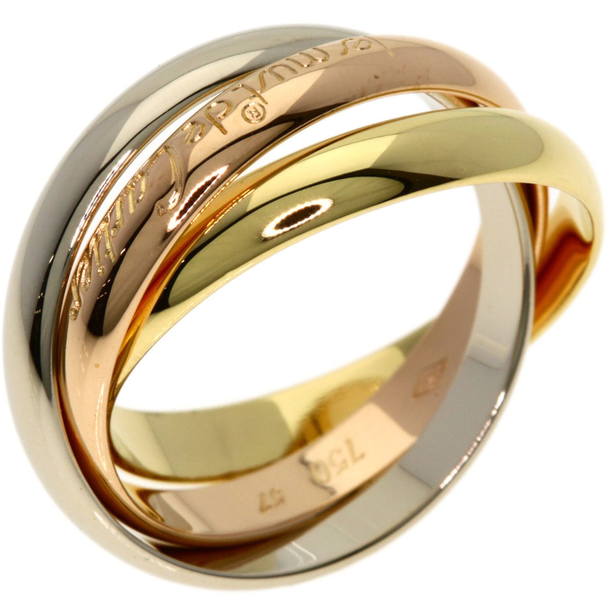 Cartier Trinity Yellow Gold (18K) Pink Gold (18K) White Gold (18K) Band Ring (Pre-Owned)
