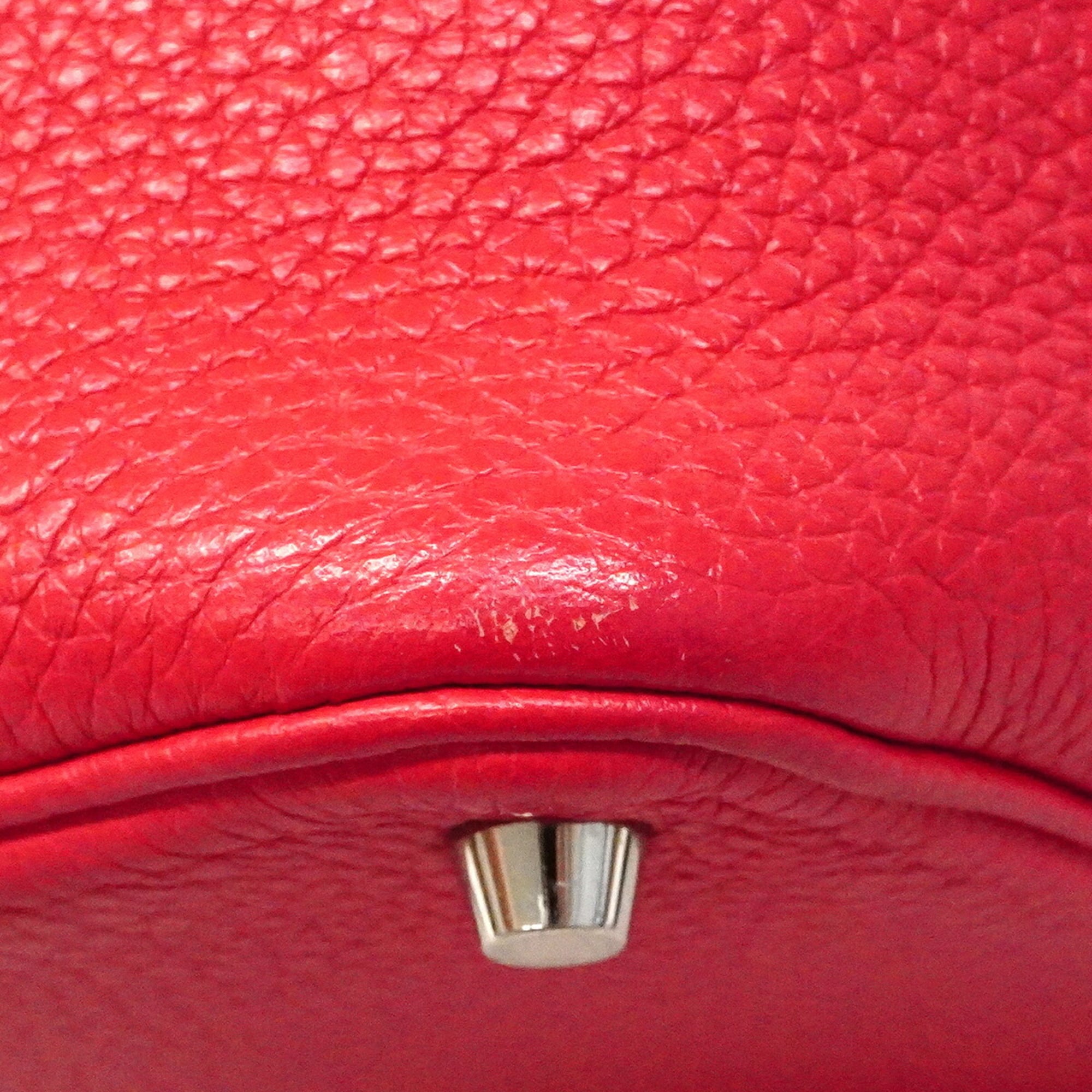 Hermes Pink Taurillon Clemence Leather Handbag (Pre-Owned)