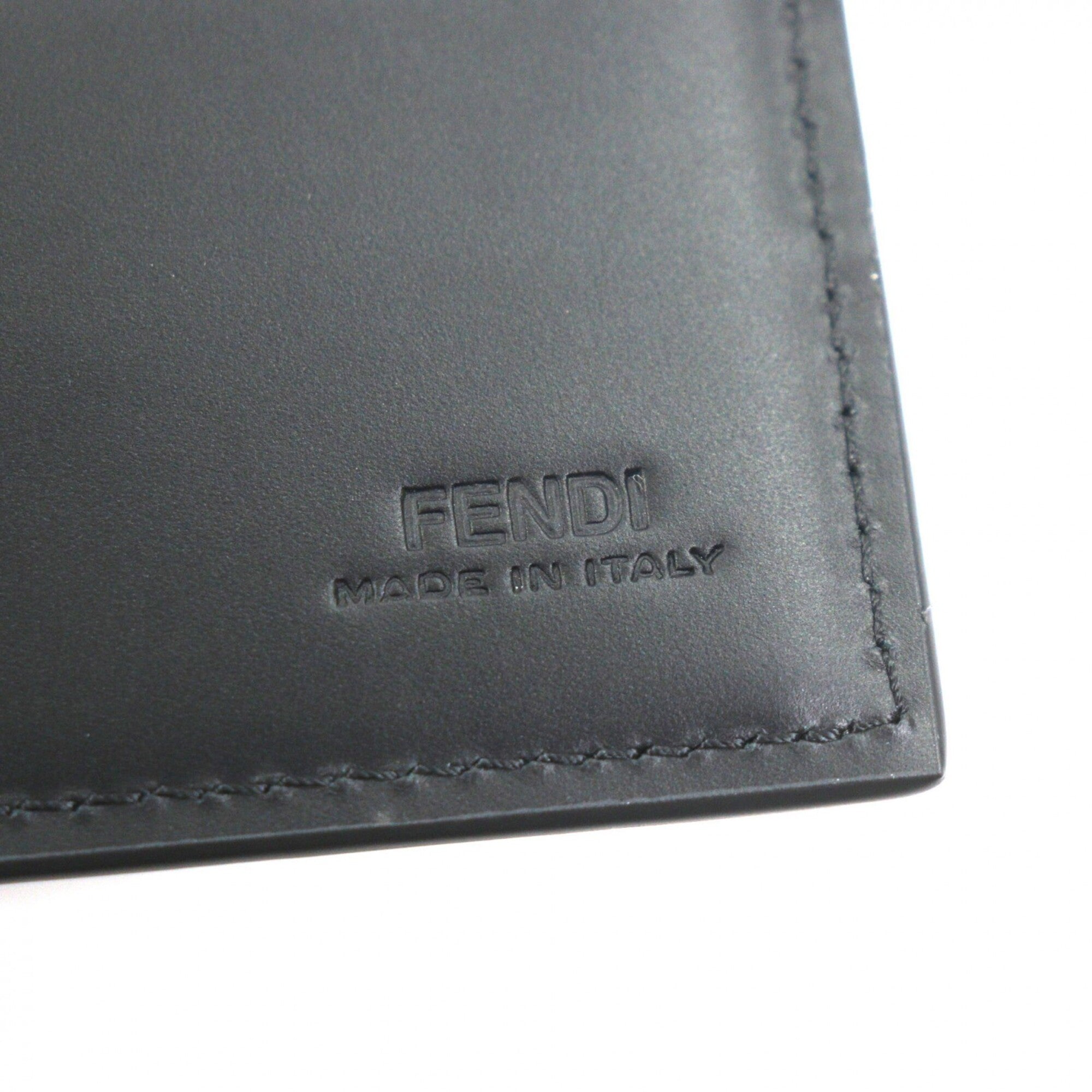 Fendi Black Leather Long Wallet (Bi-Fold) (Pre-Owned)