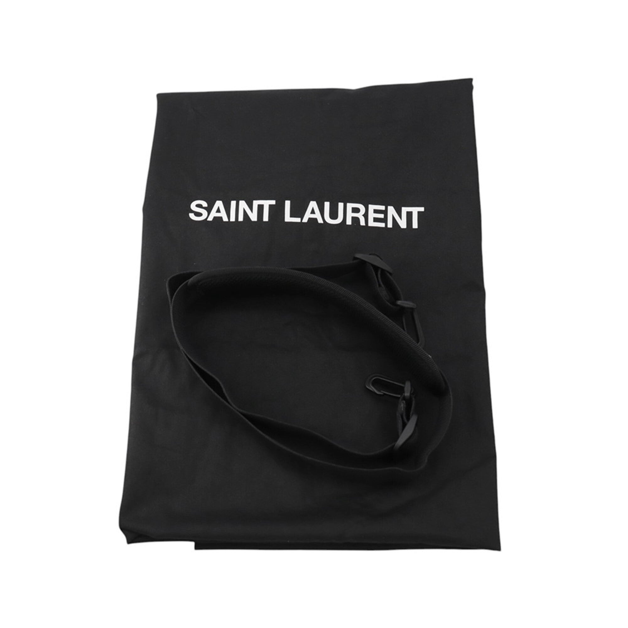 Saint Laurent Black Silver Nylon Canvas Boston Bag (Pre-Owned)