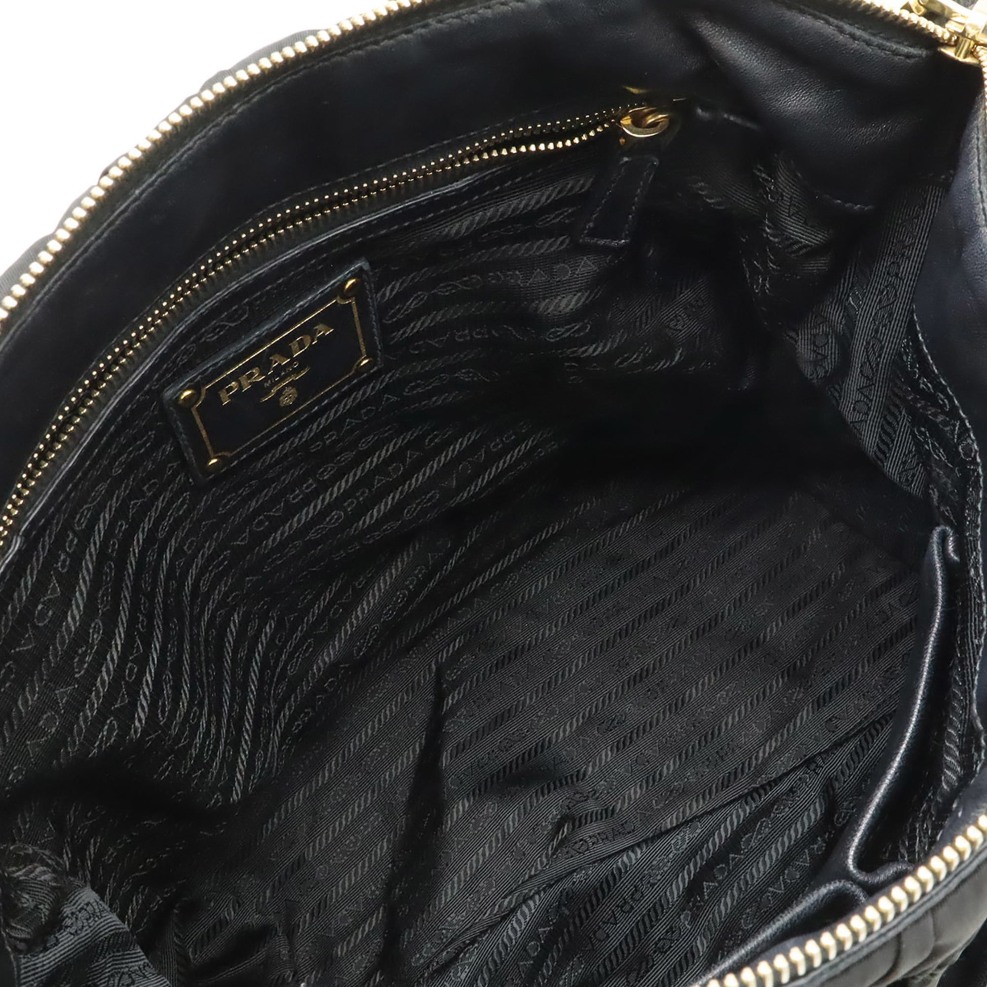Prada Black Nero Tessuto Handbag Shoulder Bag Tote Bag (Pre-Owned)