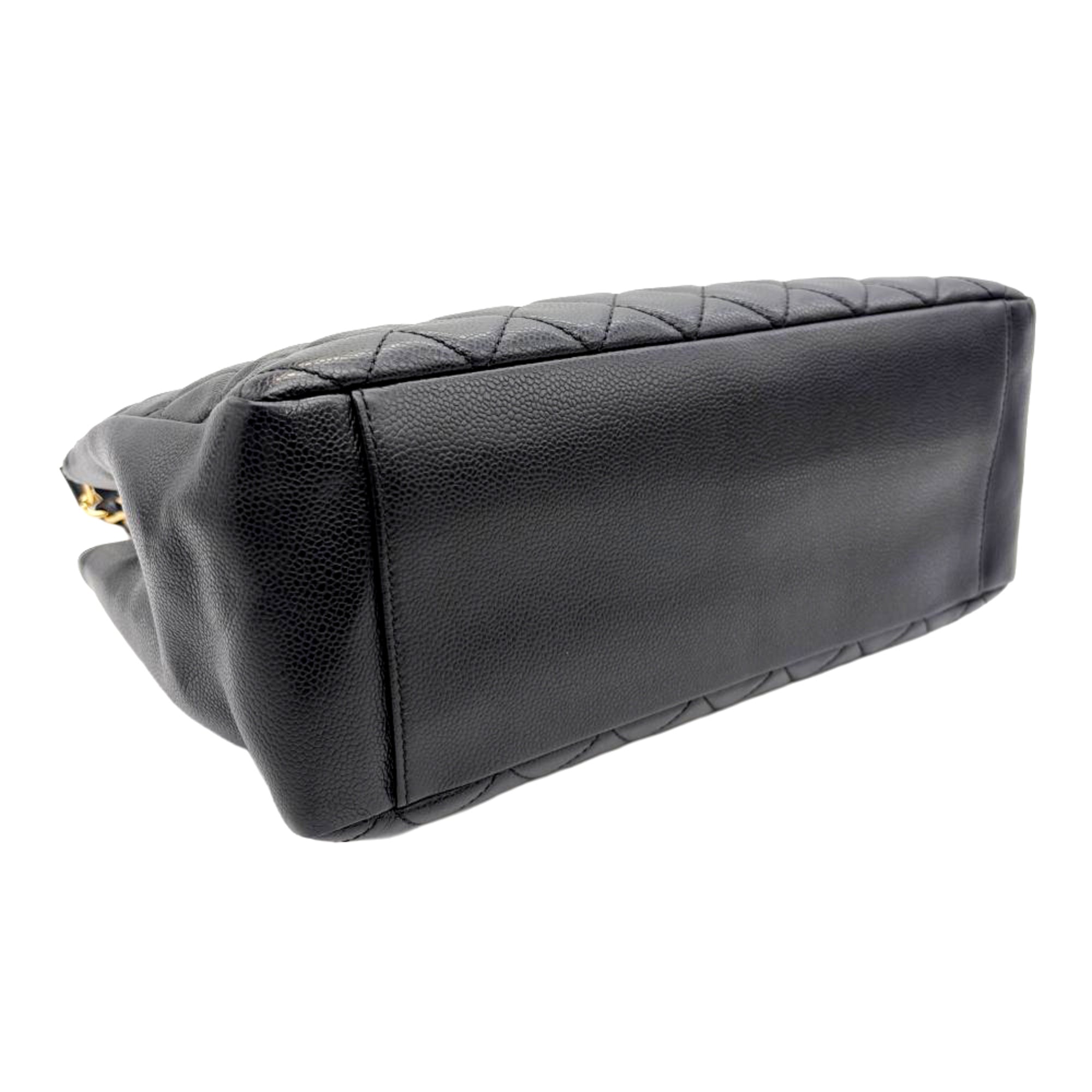 Chanel Black Grained Calfskin Tote Bag (Pre-Owned)