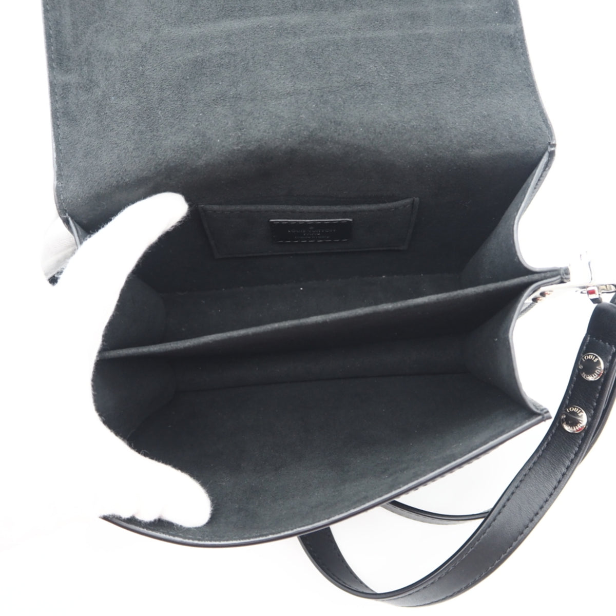 Louis Vuitton Black Multi-Color Tweed Spangles Leather Shoulder Bag (Pre-Owned)