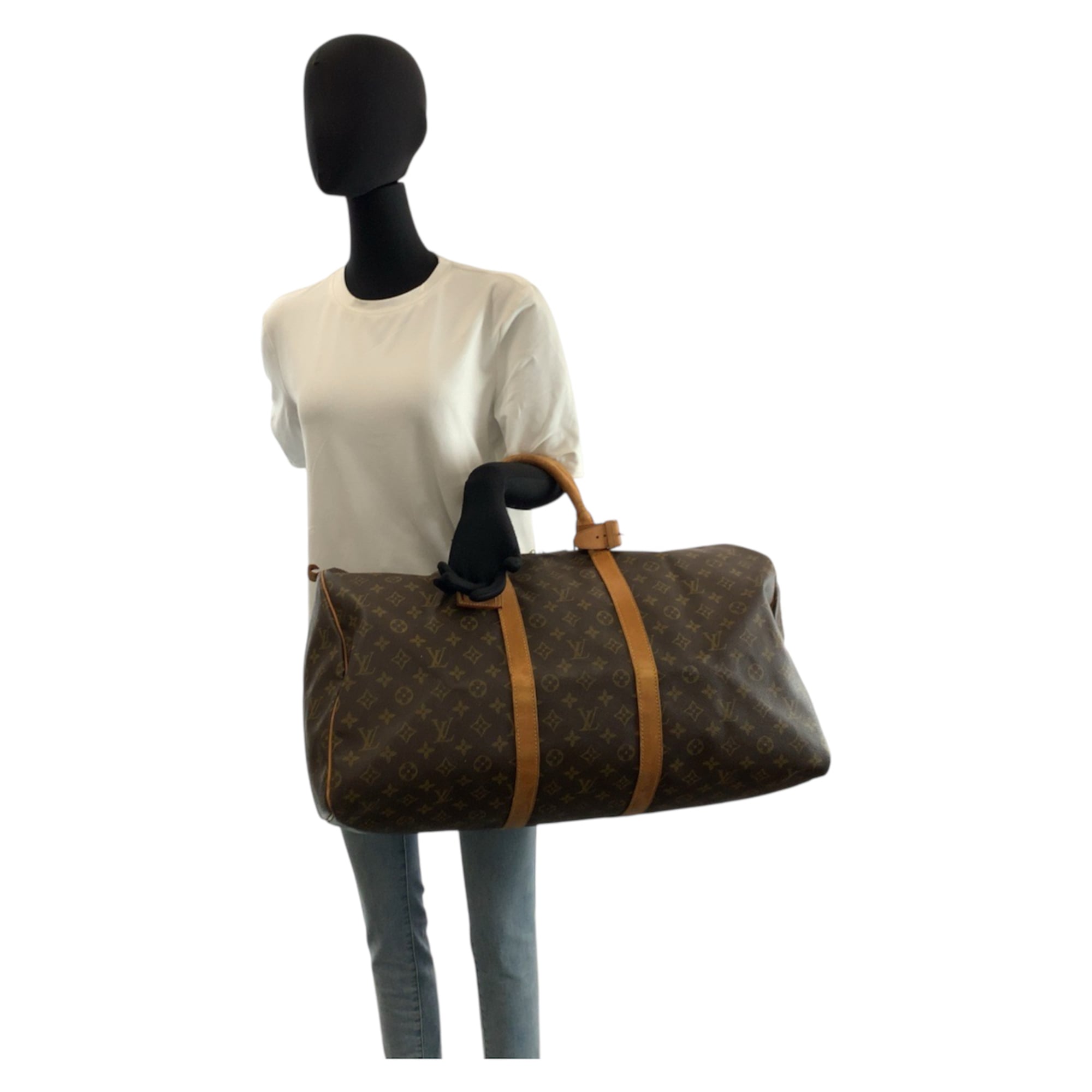 Louis Vuitton Monogram Brown Pvc Leather Boston Bag Handbag (Pre-Owned)