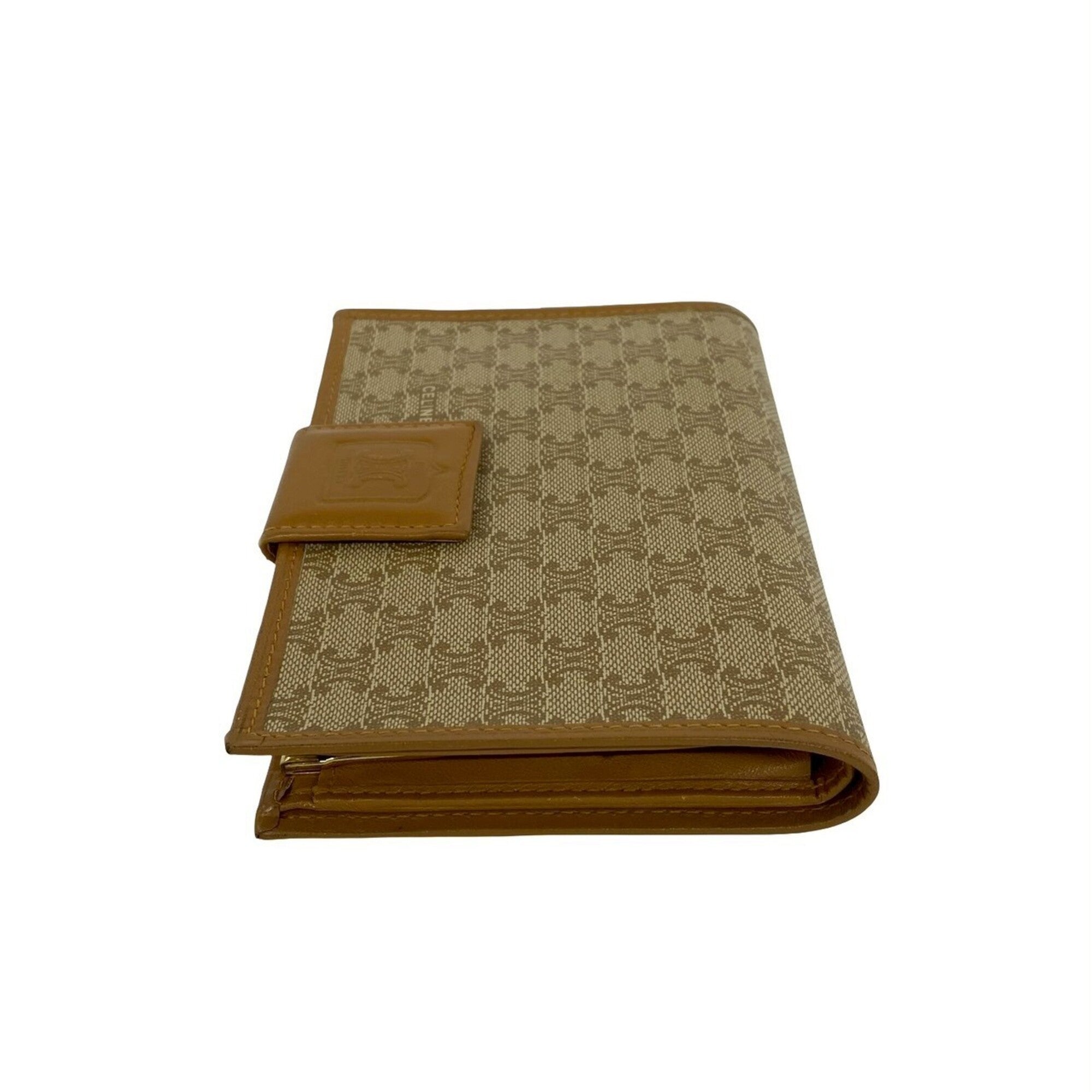 Celine Beige Brown Leather Pvc Wallet (Bi-Fold) (Pre-Owned)