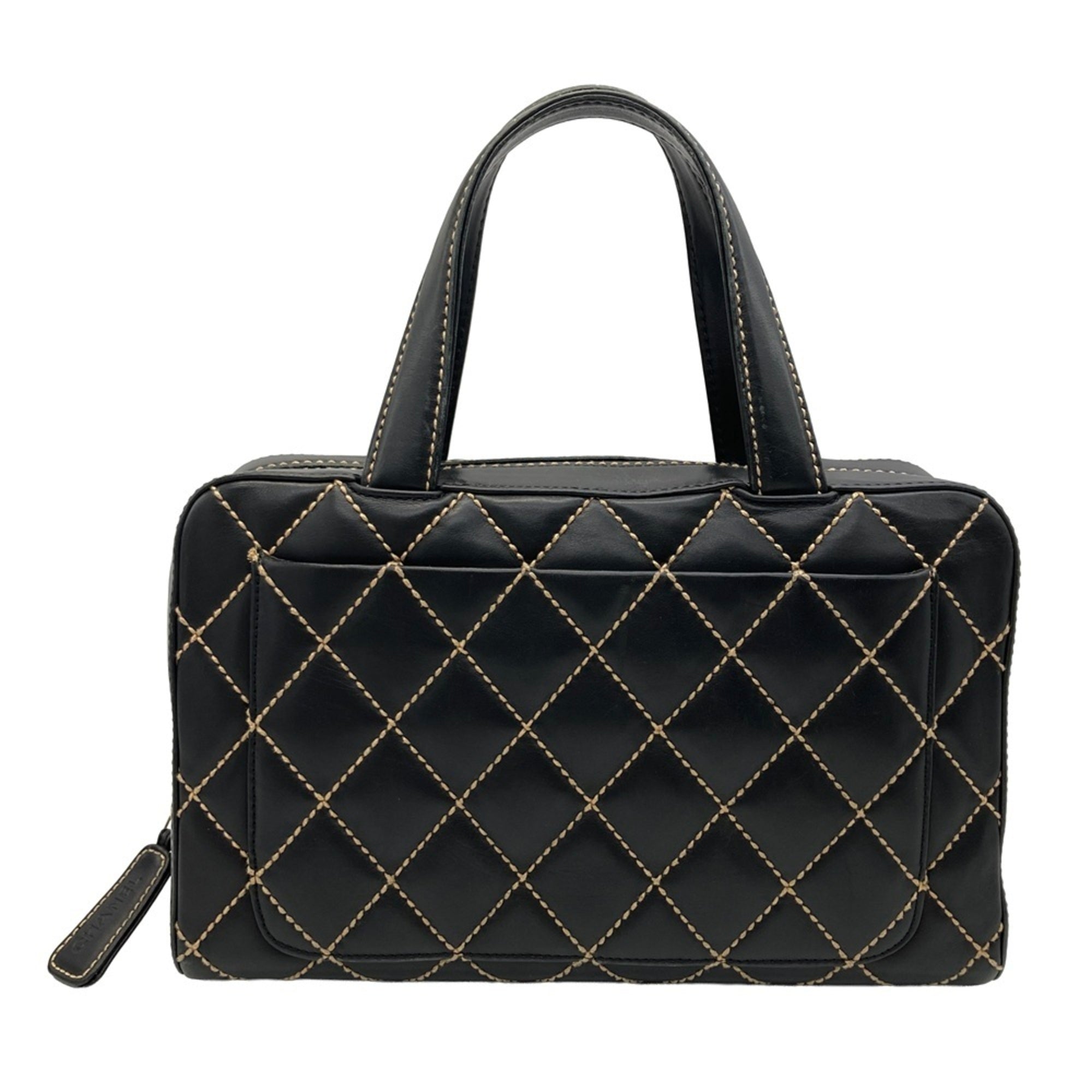 Chanel Black Boston Bag Handbag (Pre-Owned)