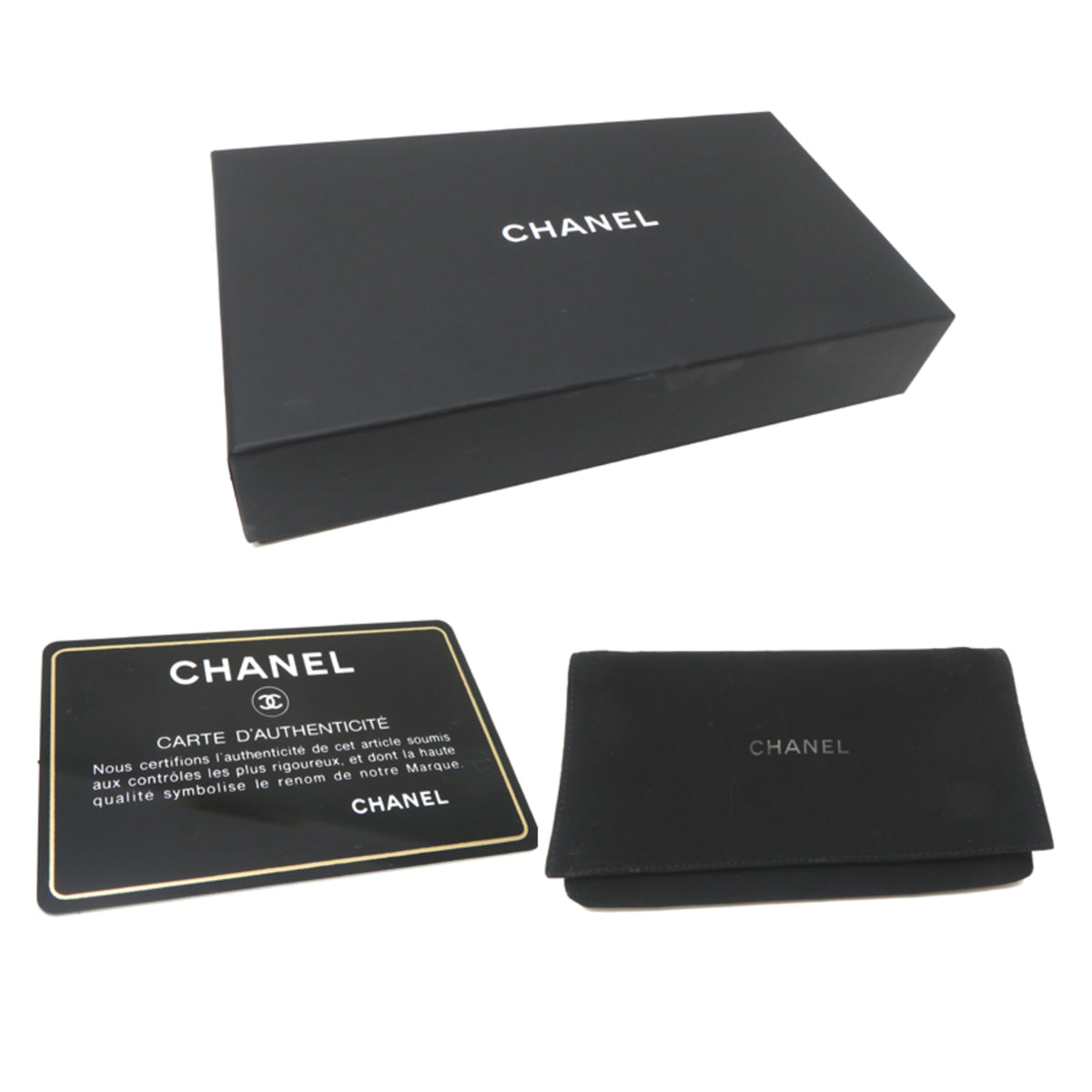 Chanel Black Leather Wallet (Bi-Fold) (Pre-Owned)