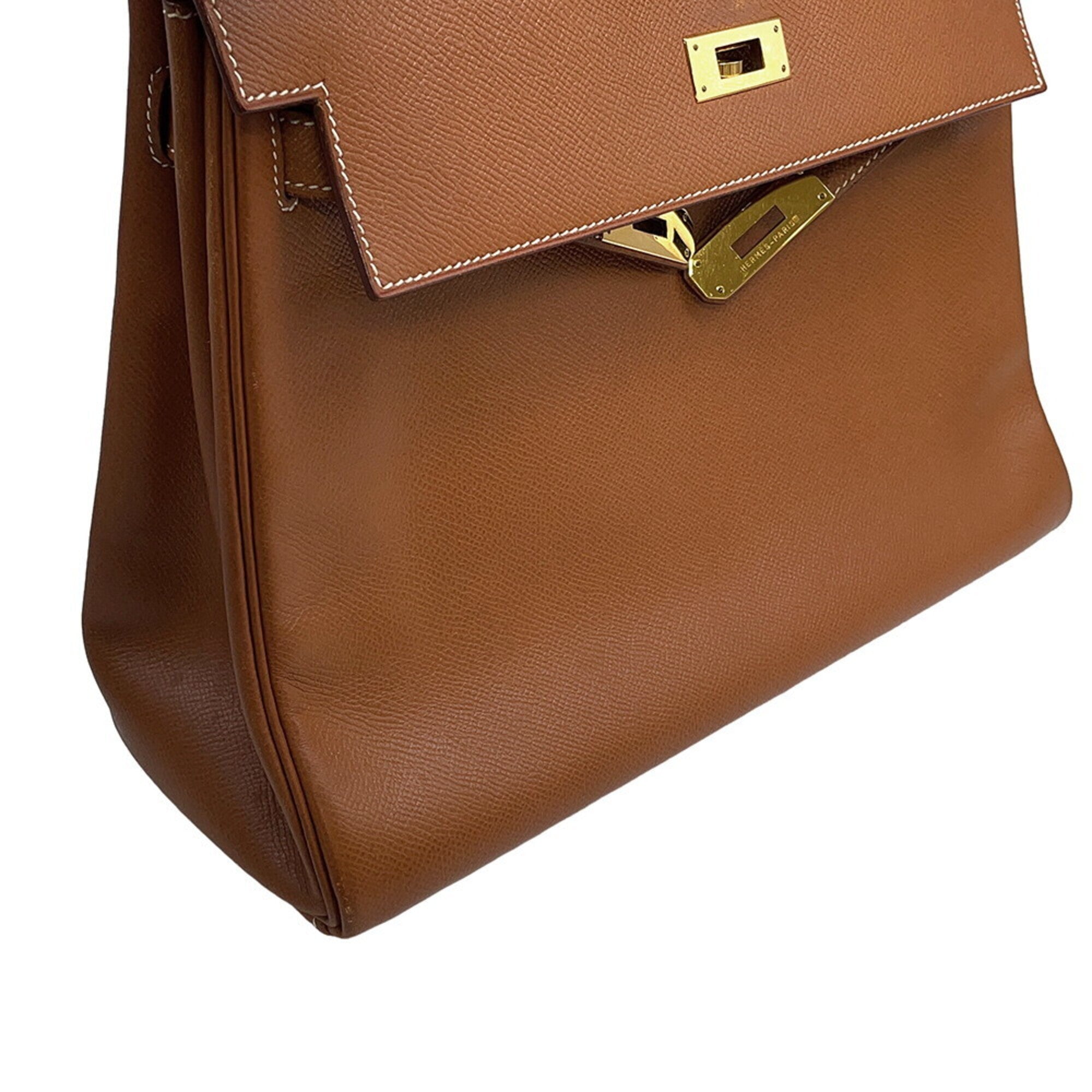 Hermes Gold Courchevel Leather Handbag (Pre-Owned)