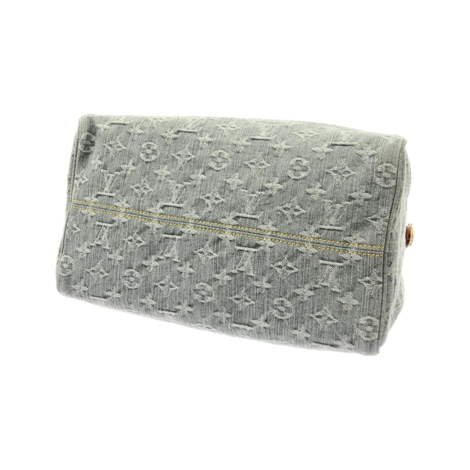 Louis Vuitton Monogram Denim Gray Monogram Denim Shoulder Bag (Pre-Owned)