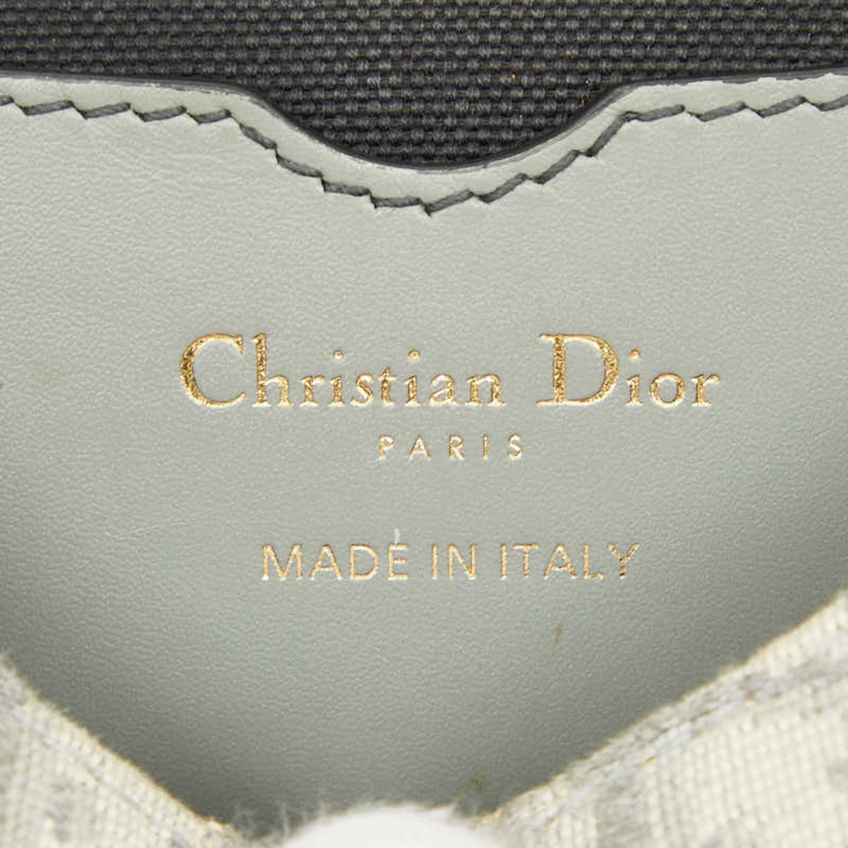 Christian Dior Gold Gray Canvas Leather Shoulder Bag (Pre-Owned)