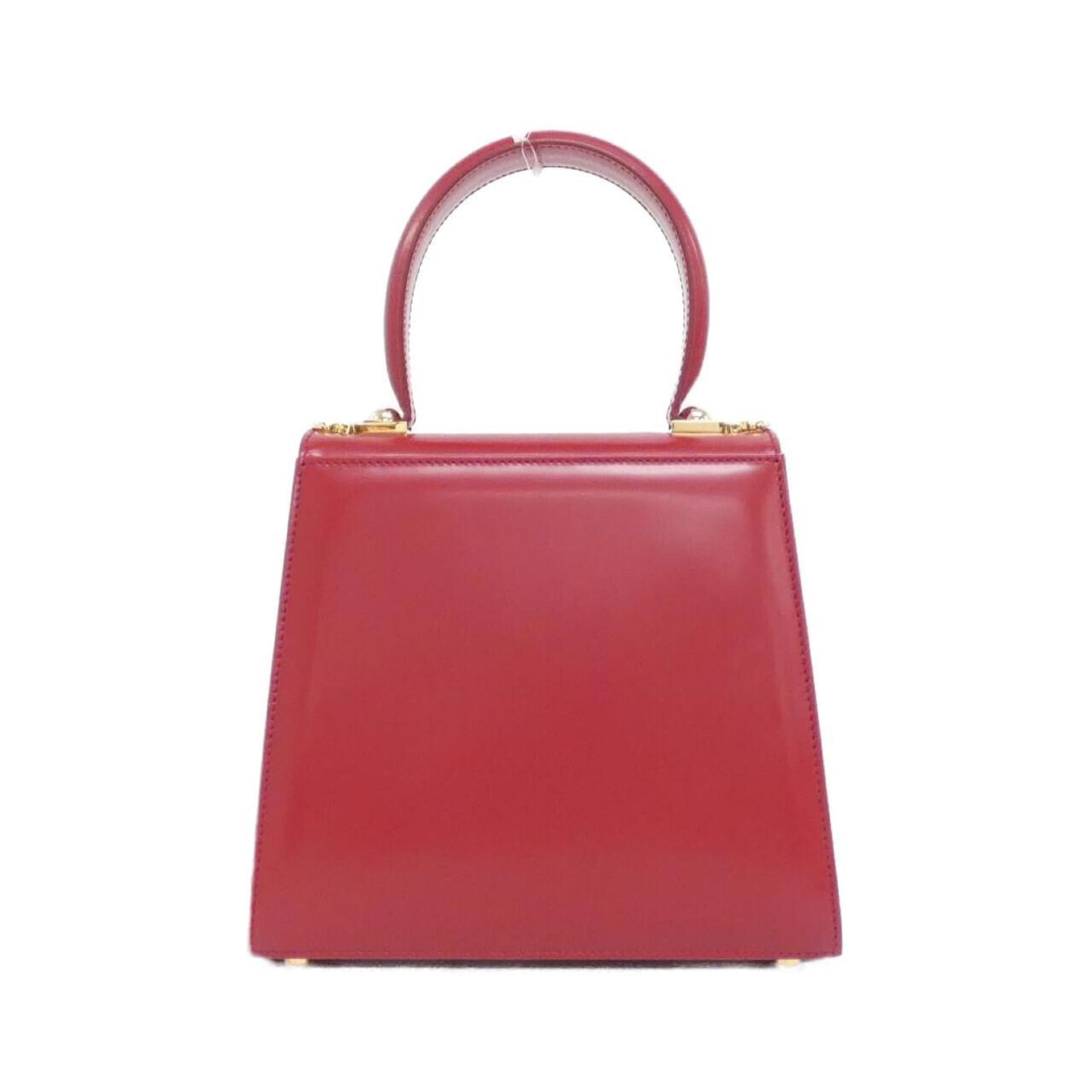 Salvatore Ferragamo Red Color Leather Handbag (Pre-Owned)