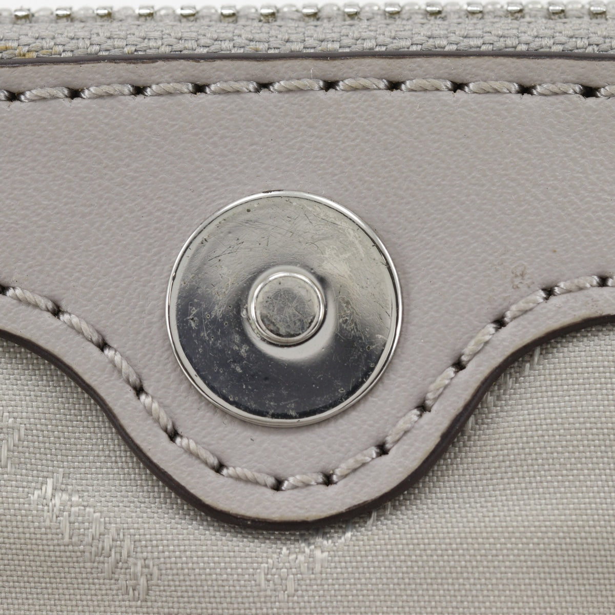 Michael Kors Gray Leather Shoulder Bag (Pre-Owned)