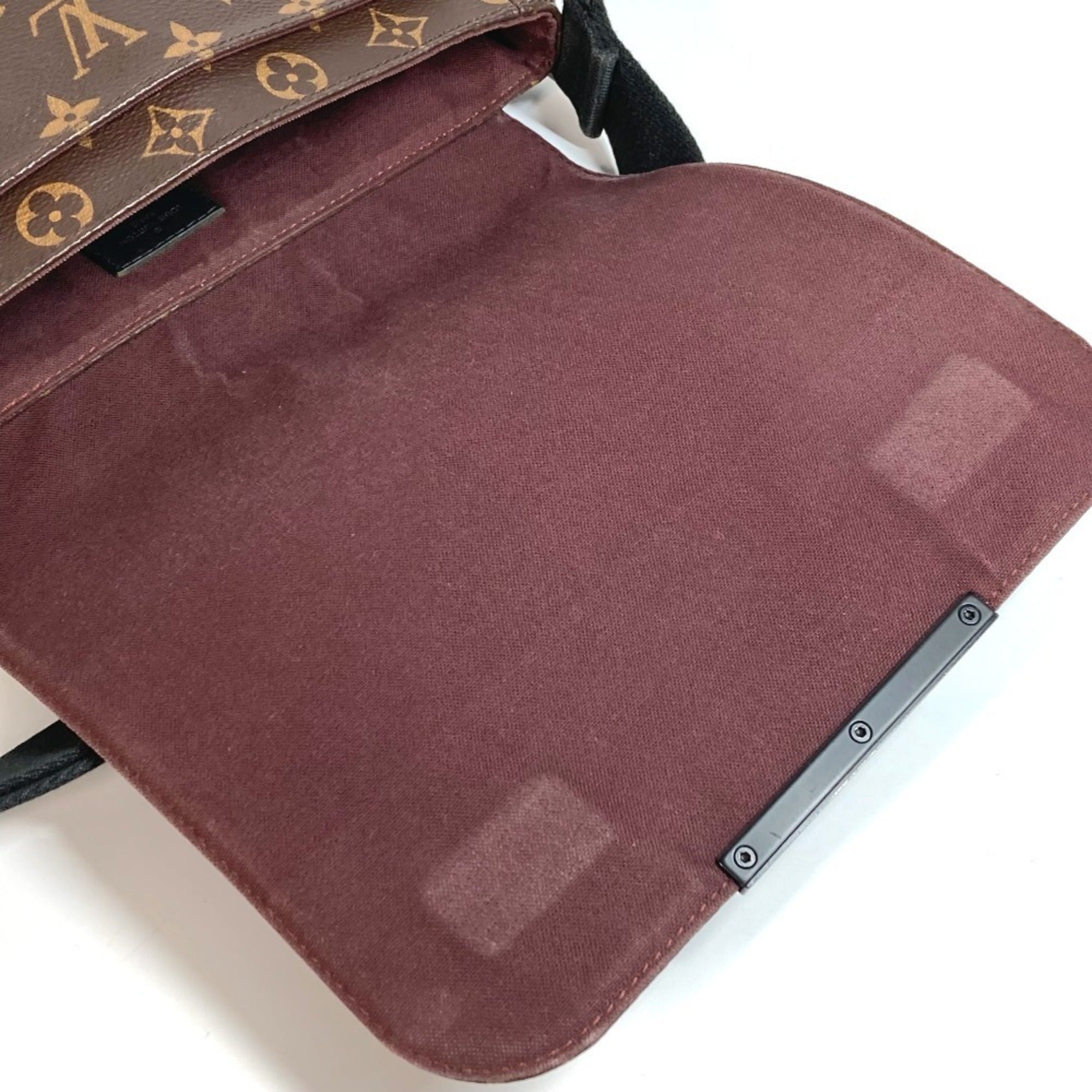 Louis Vuitton Black Brown Monogram Messenger Bag Shoulder Bag (Pre-Owned)
