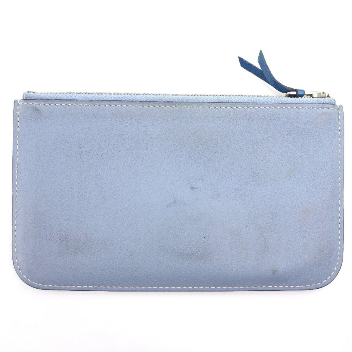 Hermes Dogon Blue Leather Long Wallet (Bi-Fold) (Pre-Owned)