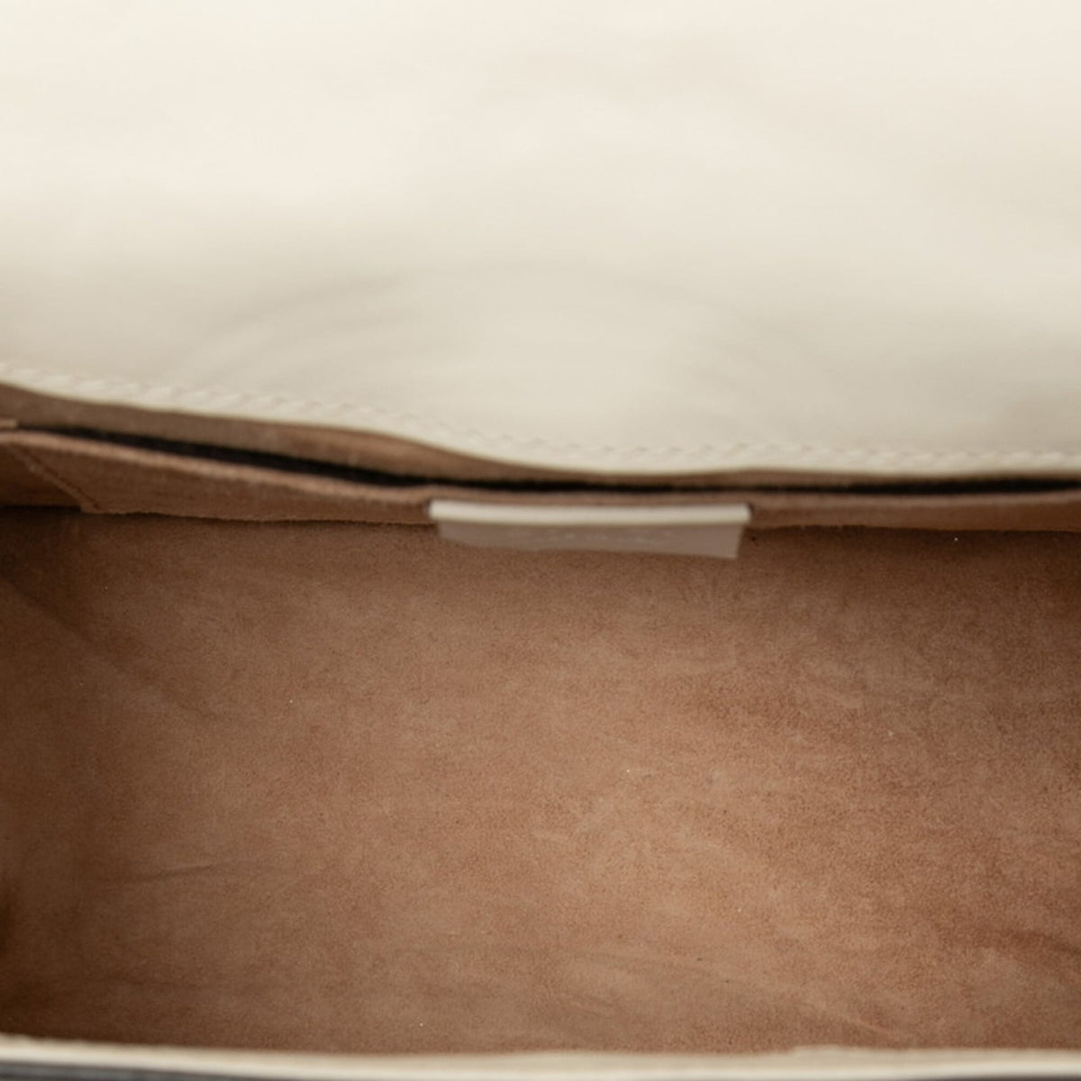 Gucci Sherry Line White Leather Handbag Shoulder Bag (Pre-Owned)