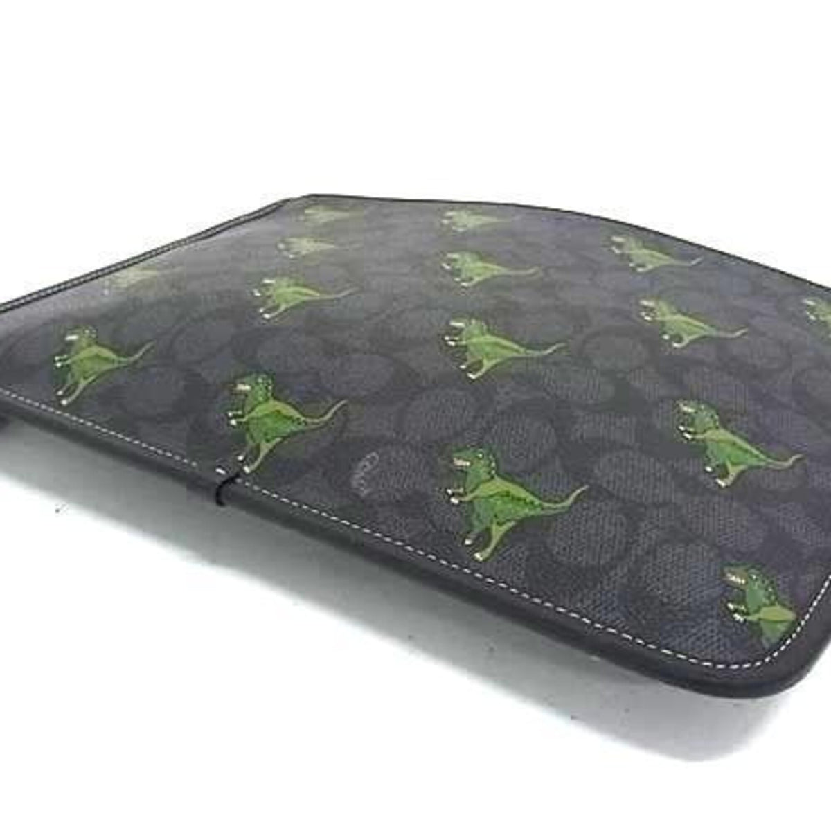 Coach Signature Black Pvc Leather Pouch (Pre-Owned)
