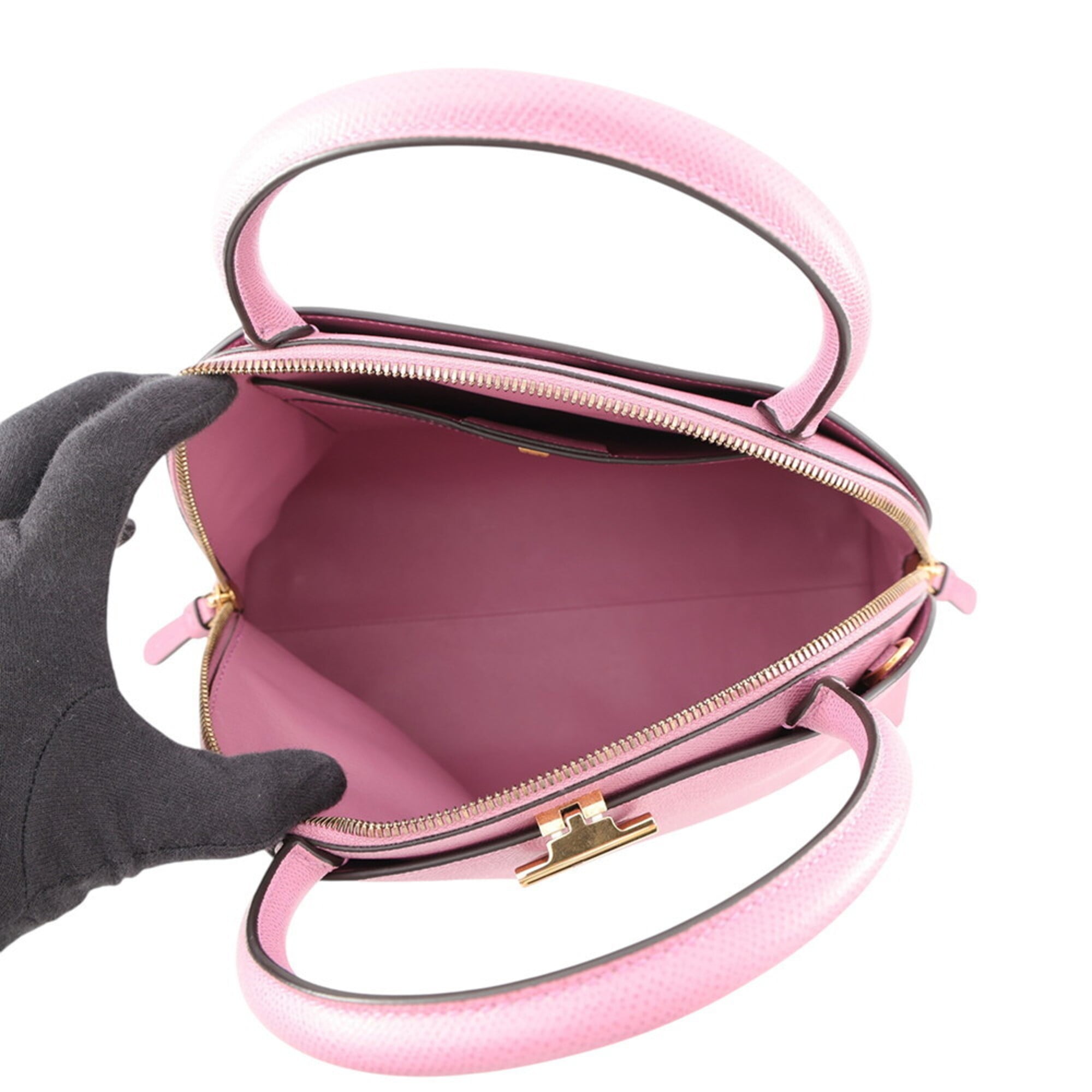 Salvatore Ferragamo Pink Yellow Leather Handbag (Pre-Owned)