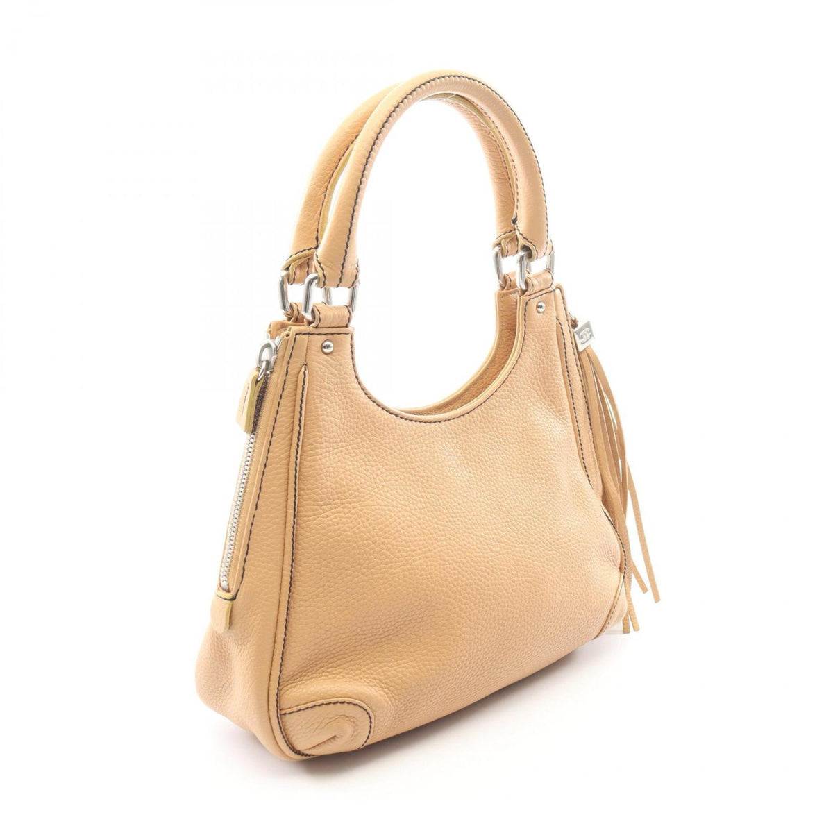 Chanel Beige Grained Calfskin Handbag (Pre-Owned)