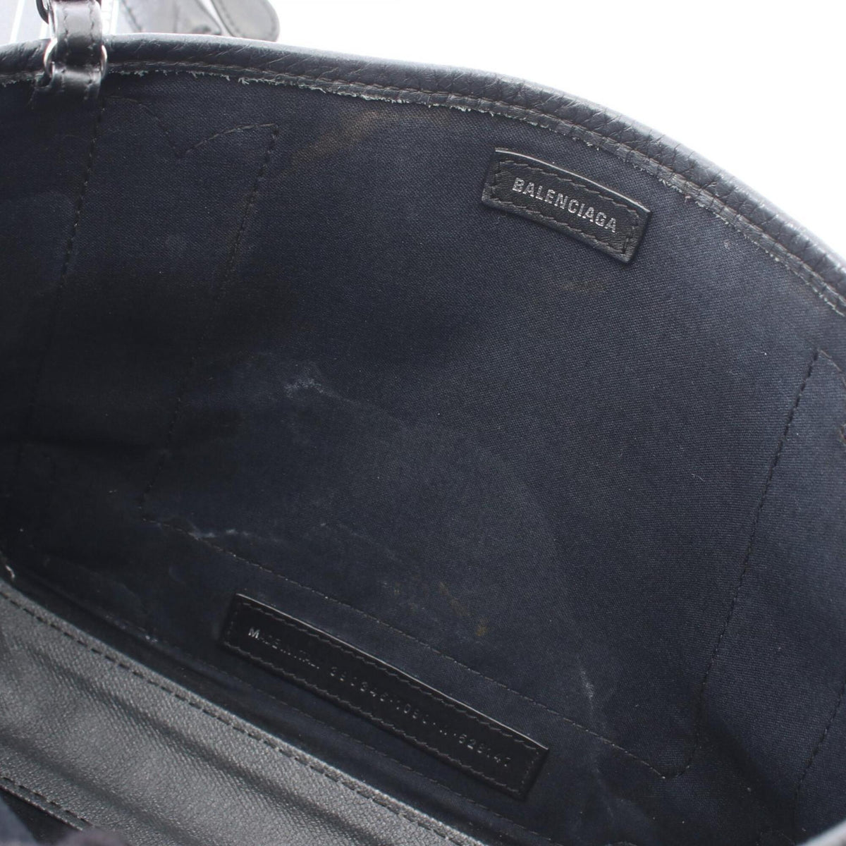 Balenciaga Black Coated Canvas Handbag Pouch (Pre-Owned)