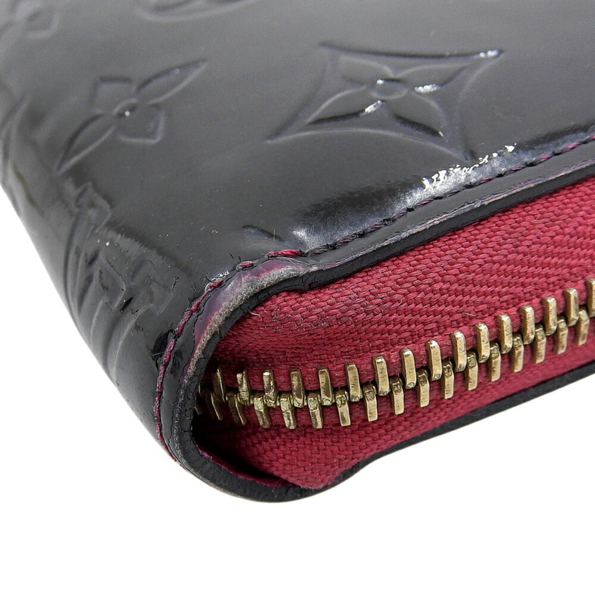 Louis Vuitton Black Pink Leather Long Wallet (Bi-Fold) (Pre-Owned)