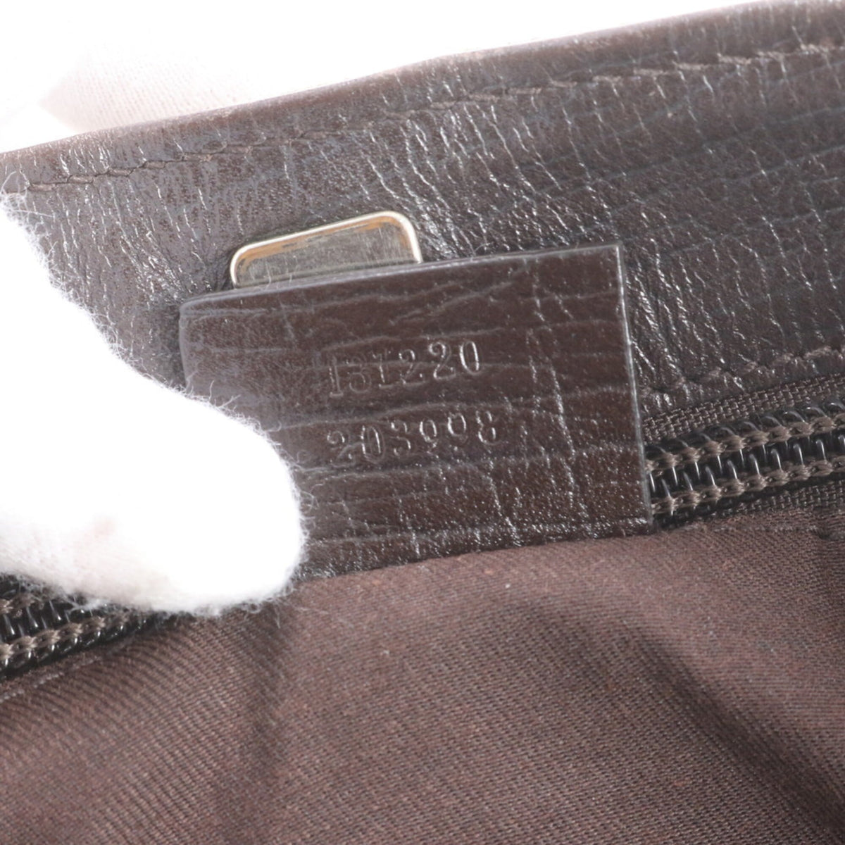 Gucci Beige Leather Coated Canvas Shoulder Bag Tote Bag (Pre-Owned)