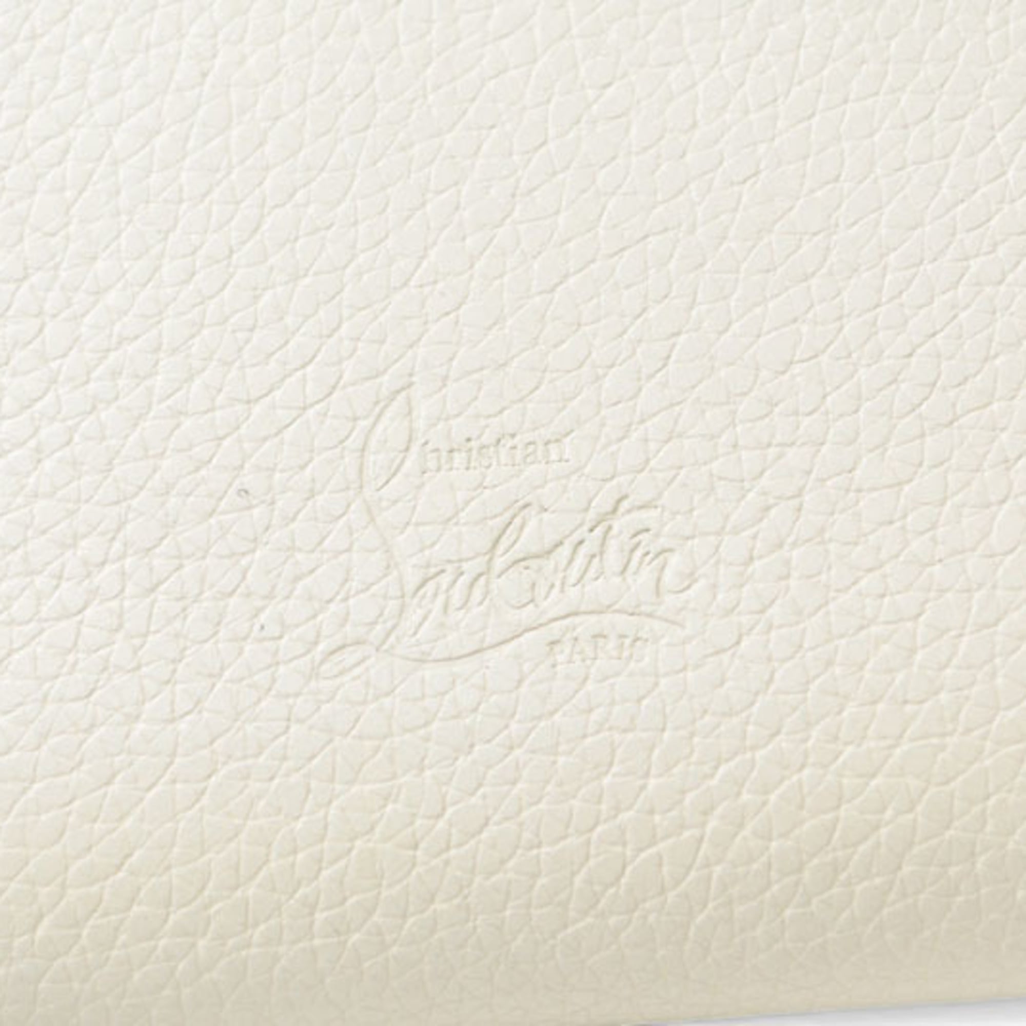 Christian Louboutin White Leather Long Wallet (Bi-Fold) (Pre-Owned)