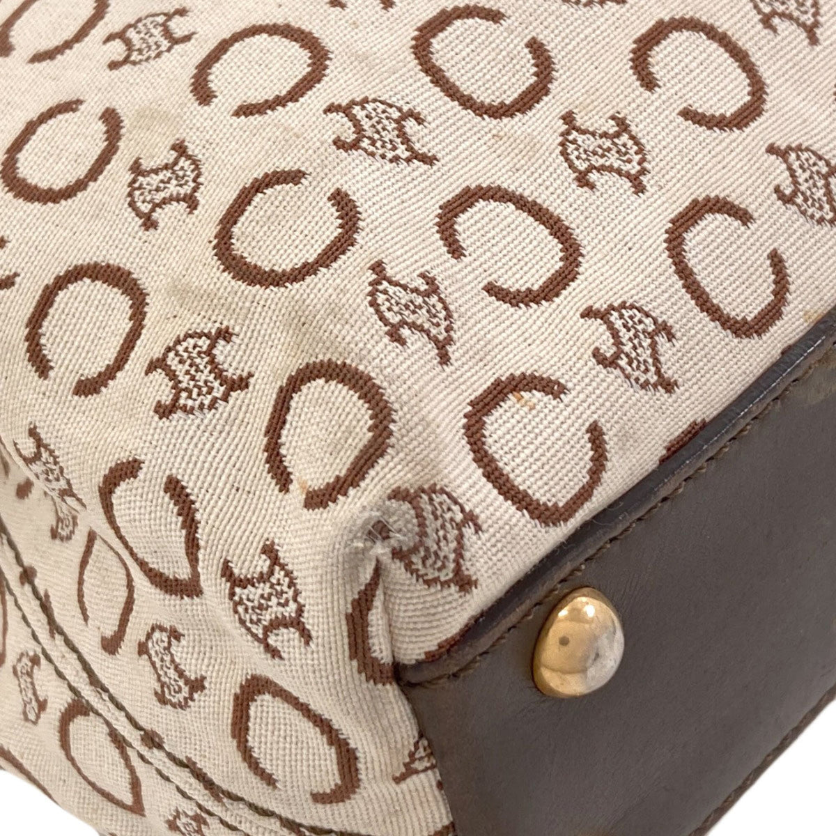 Celine Beige Canvas Leather Handbag (Pre-Owned)
