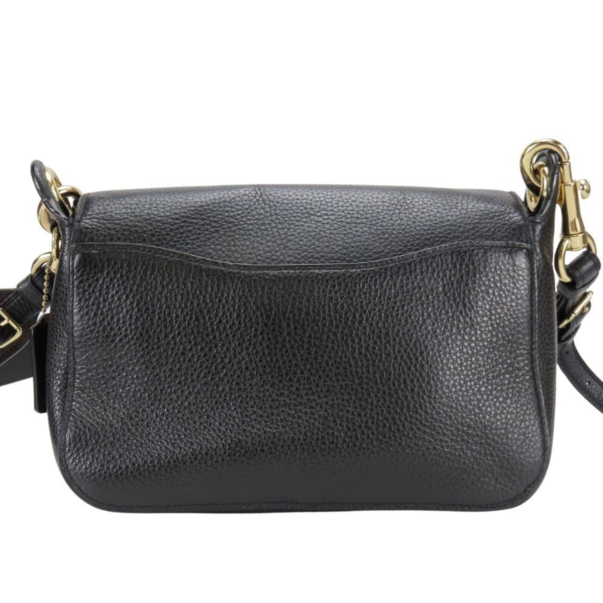 Coach Signature Black Dark Brown Leather Pvc Shoulder Bag (Pre-Owned)