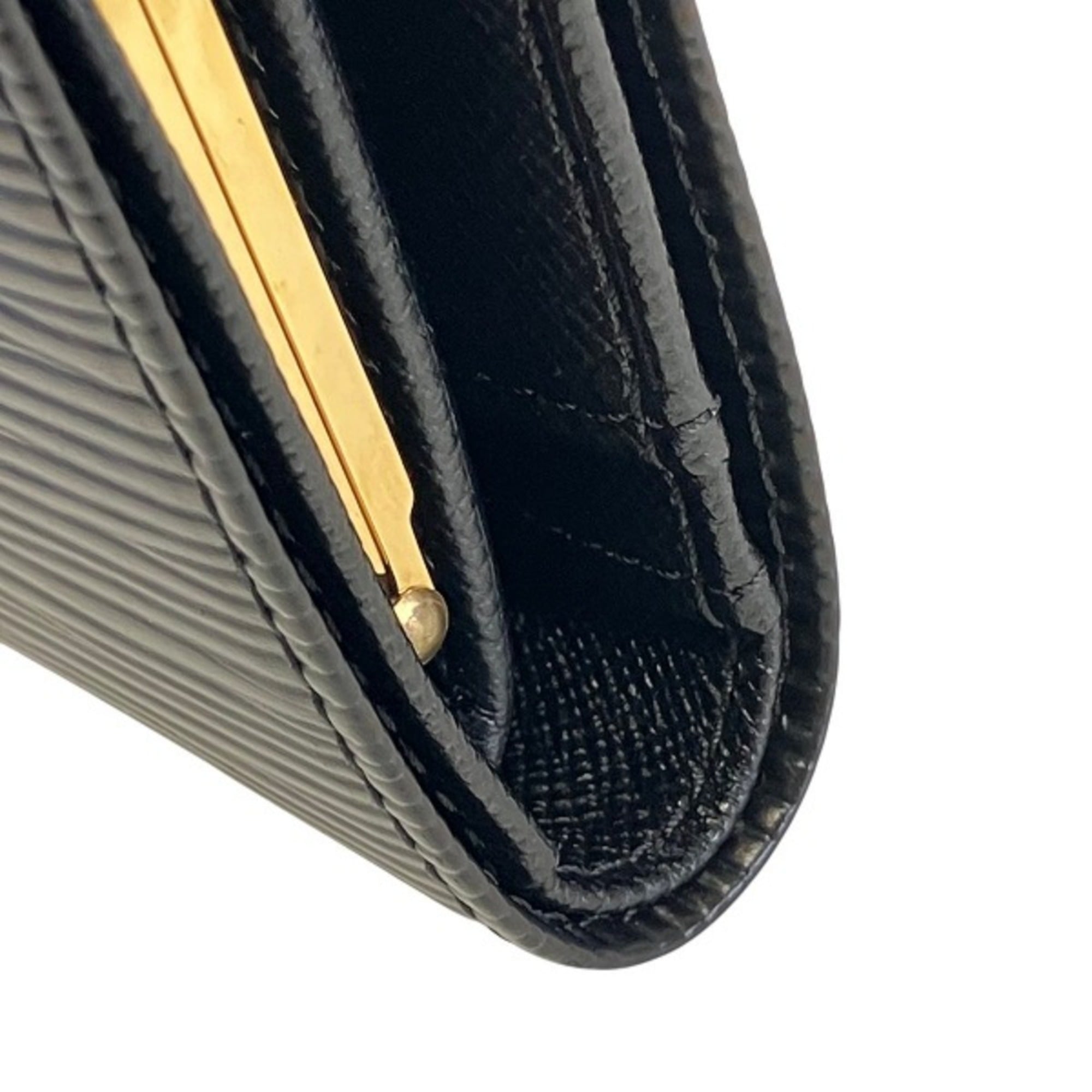Louis Vuitton Epi Black Epi Leather Wallet (Bi-Fold) (Pre-Owned)