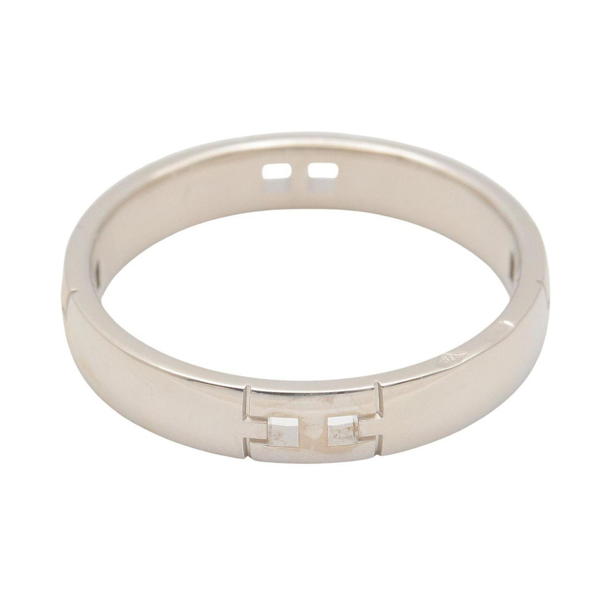 Hermes Silver White Gold (18K) Band Ring (Pre-Owned)