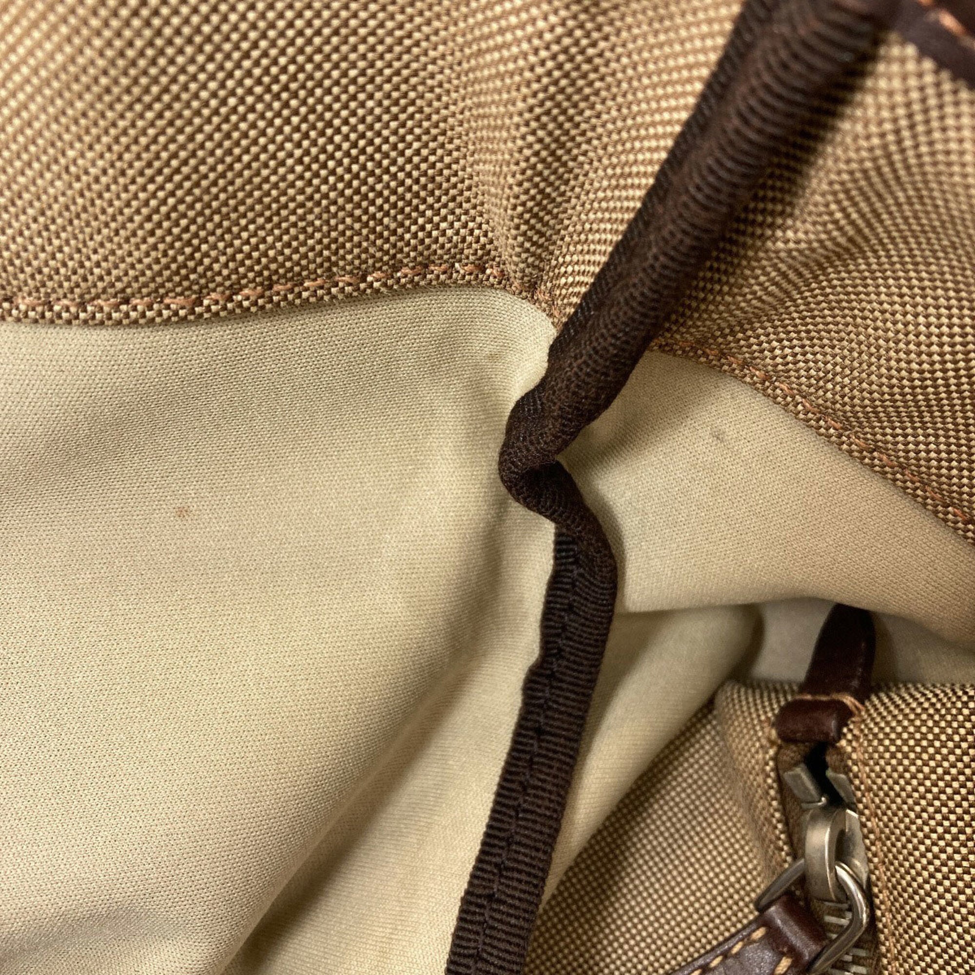 Prada Brown Canvas Tote Bag (Pre-Owned)