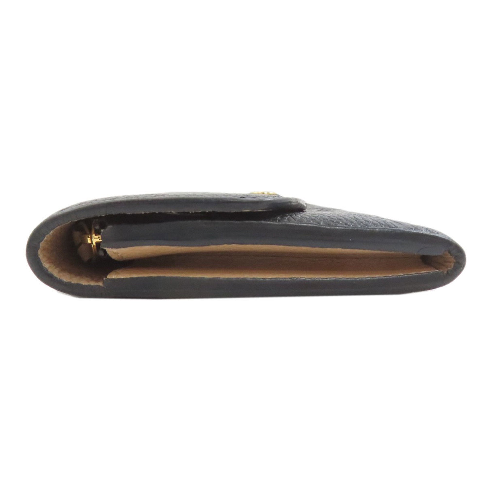 Louis Vuitton Beige Black Monogram Empreinte Long Wallet (Bi-Fold) (Pre-Owned)