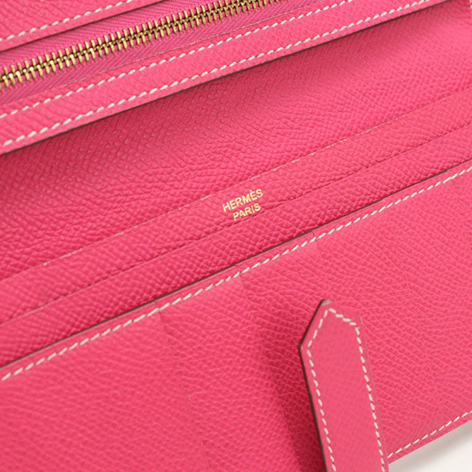 Hermes Pink Rose Tyrien Long Wallet (Bi-Fold) (Pre-Owned)
