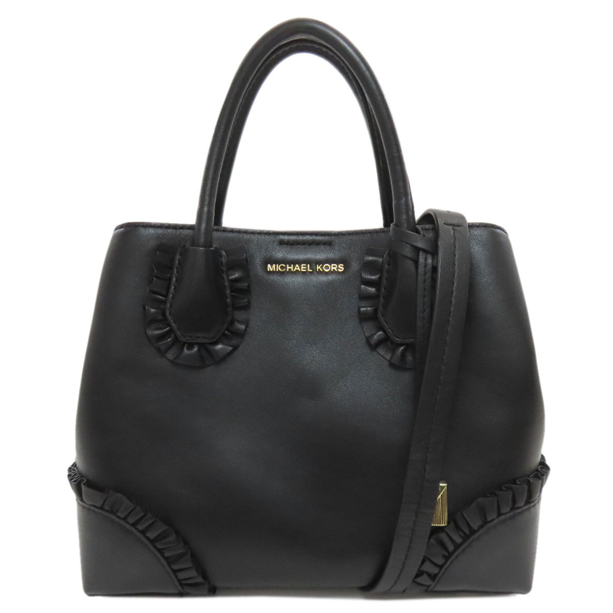 Michael Kors Black Leather Handbag (Pre-Owned)