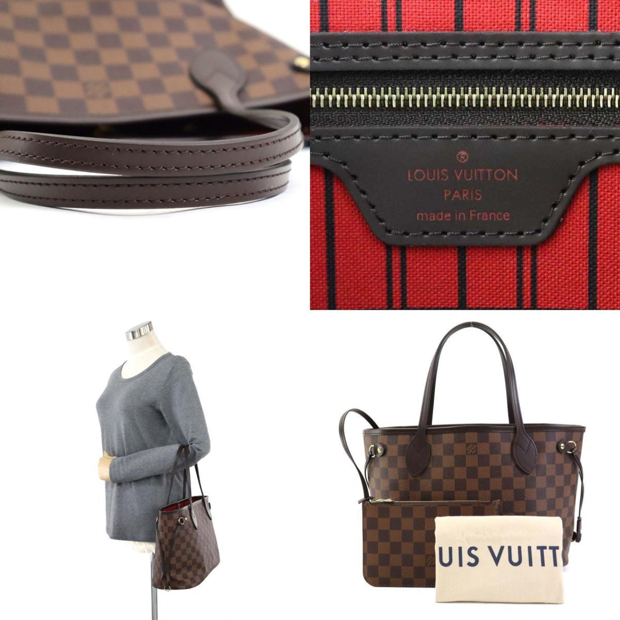 Louis Vuitton Ebene Damier Canvas Handbag Pouch Tote Bag (Pre-Owned)